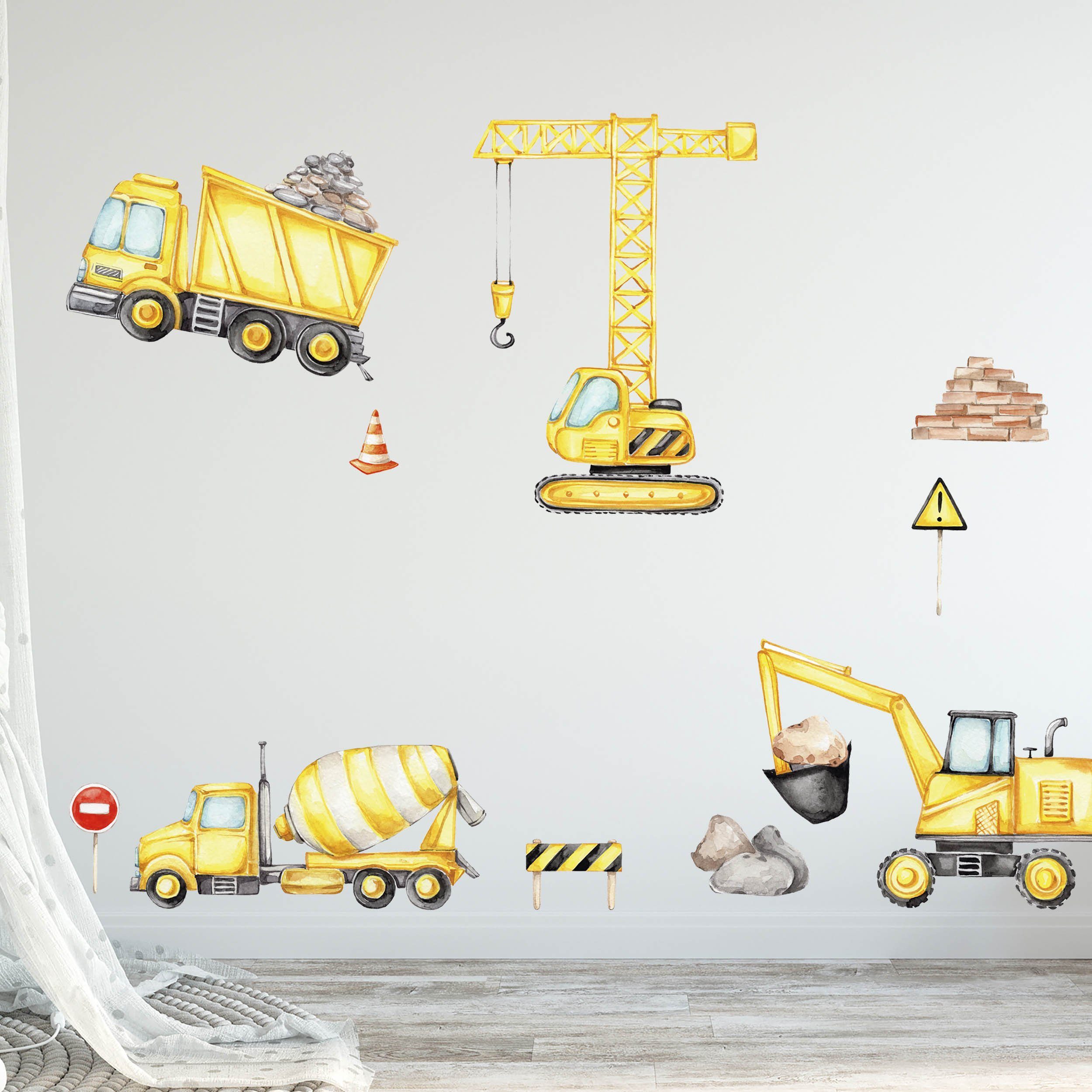 WANDKIND Wandtattoo Baustelle Set V313 mit