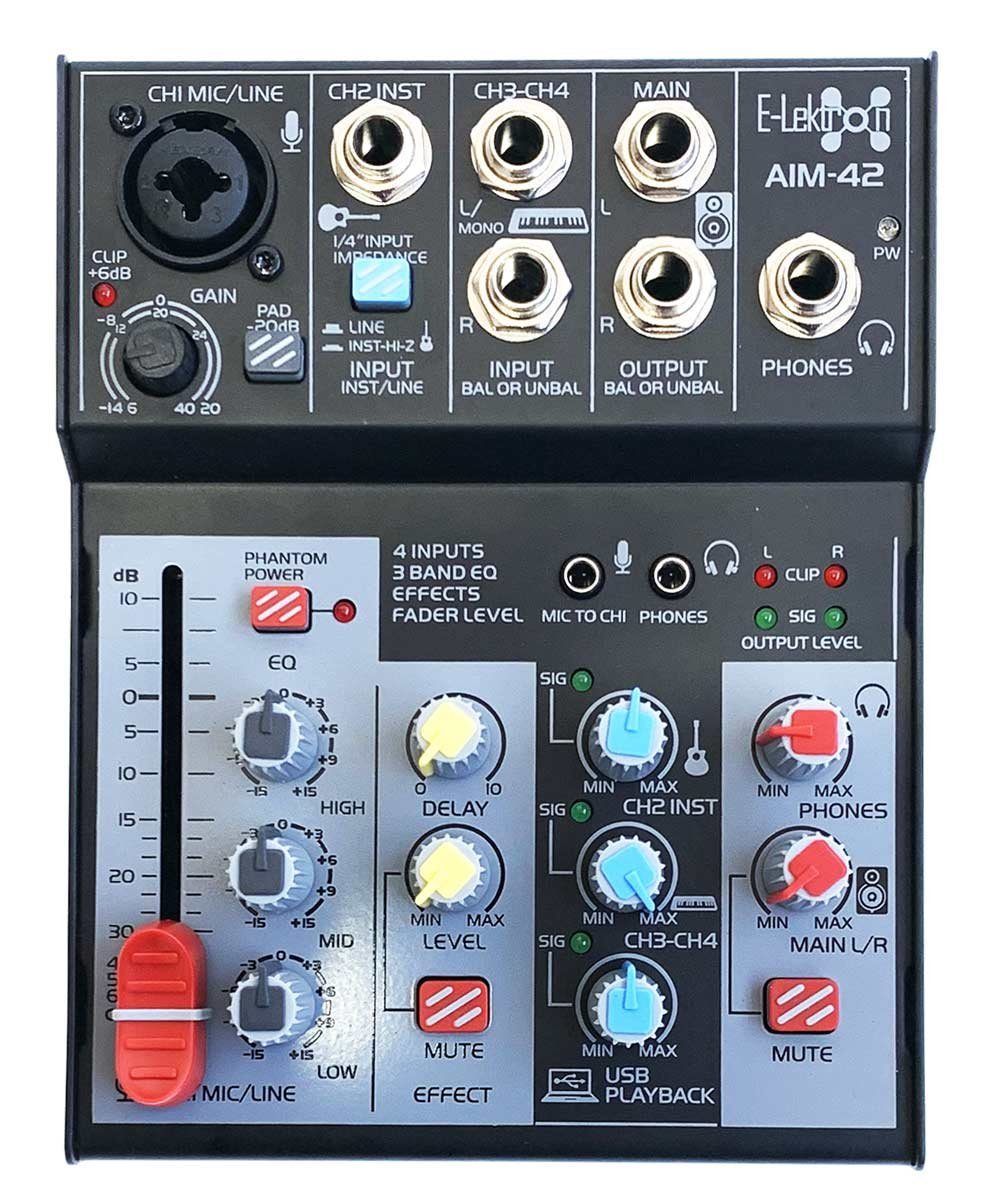 E-Lektron Mischpult AIM-42 USB-Interface, (1-tlg), für