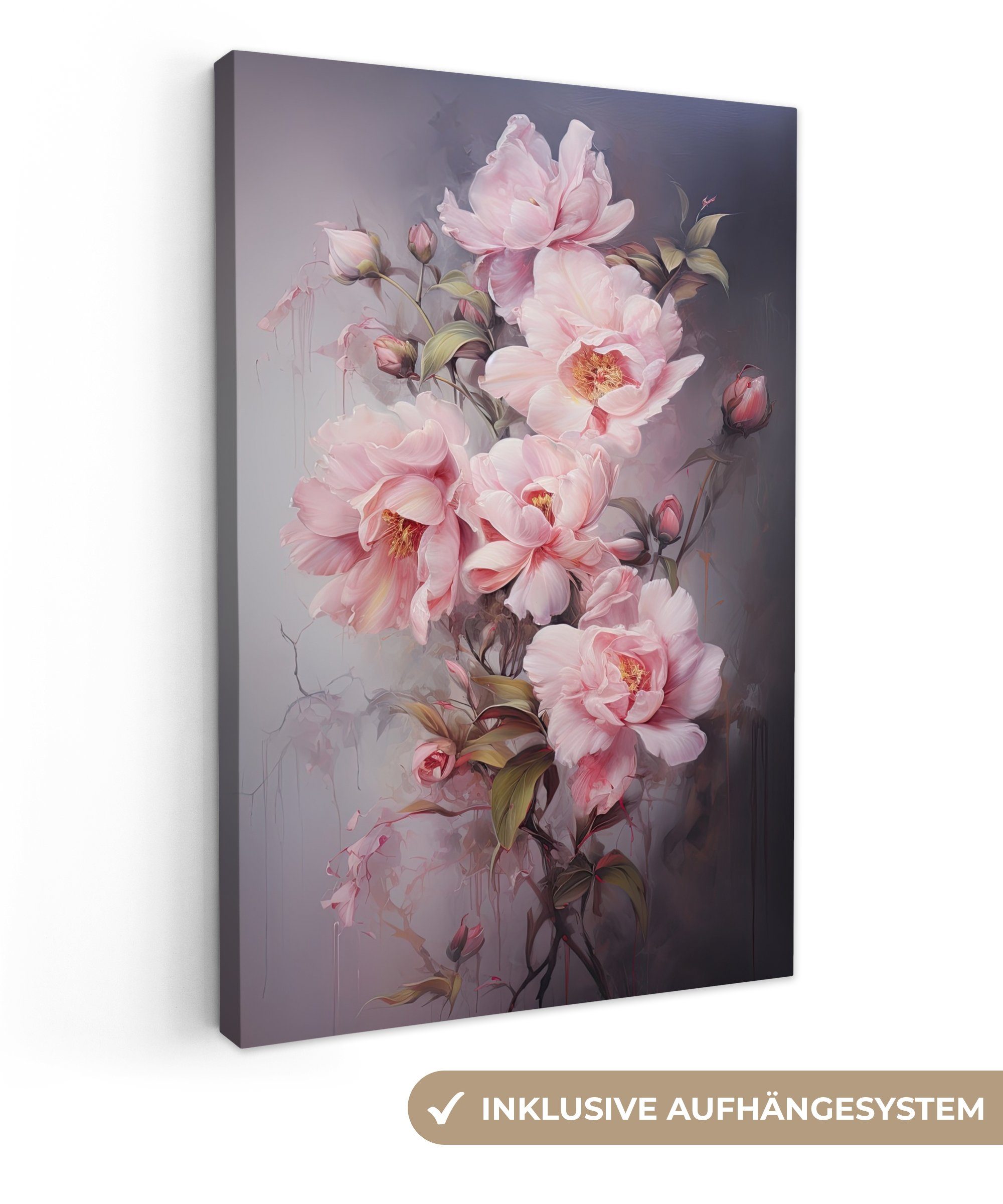 OneMillionCanvasses® Leinwandbild Rosen - Blumen -