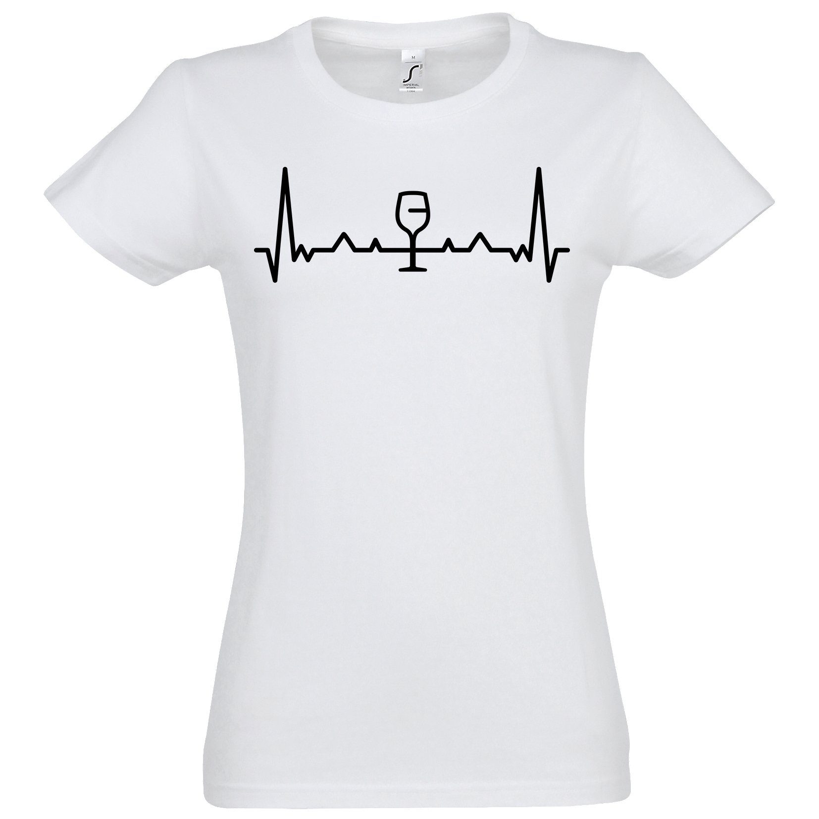 Youth Designz T-Shirt Heartbeat Wein Damen