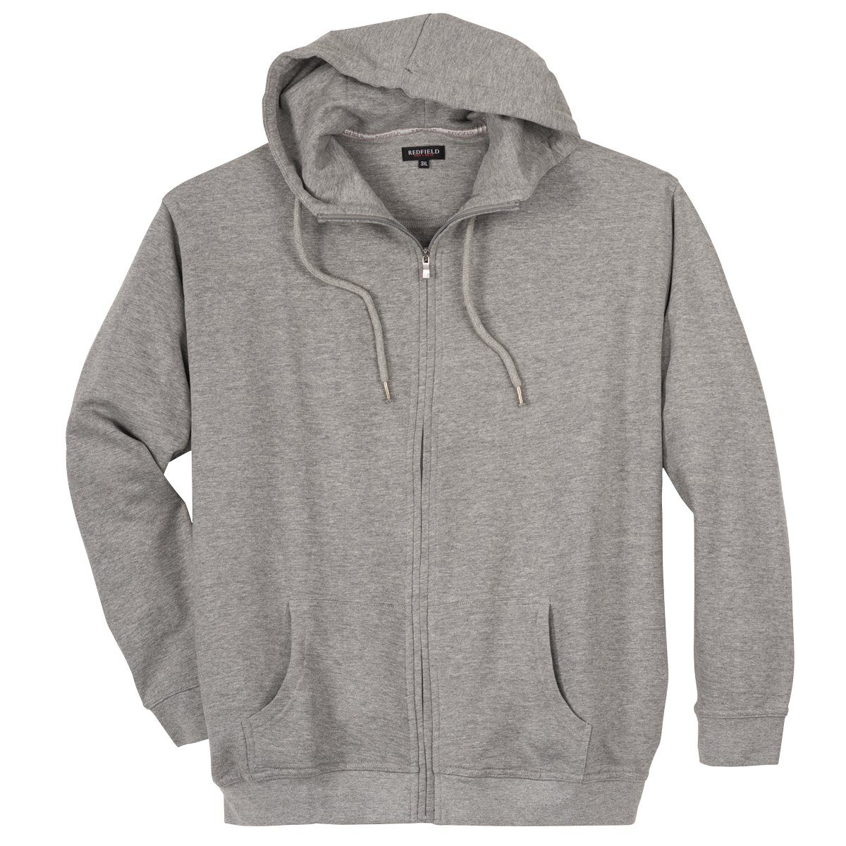 redfield Sweatjacke Redfield Kapuzen-Sweatjacke Übergröße grau