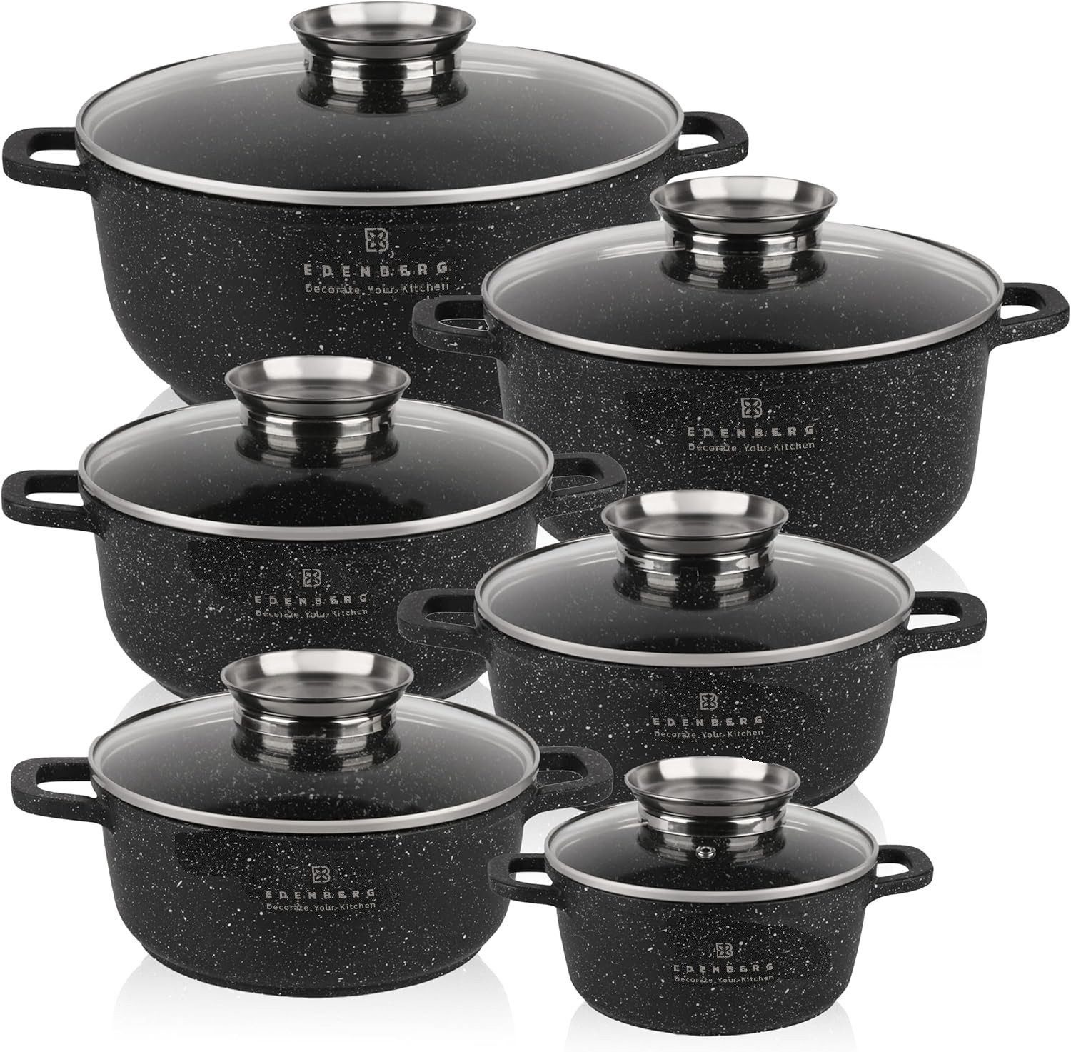 Zilner Topf-Set Schöne Schwarze Töpfe in