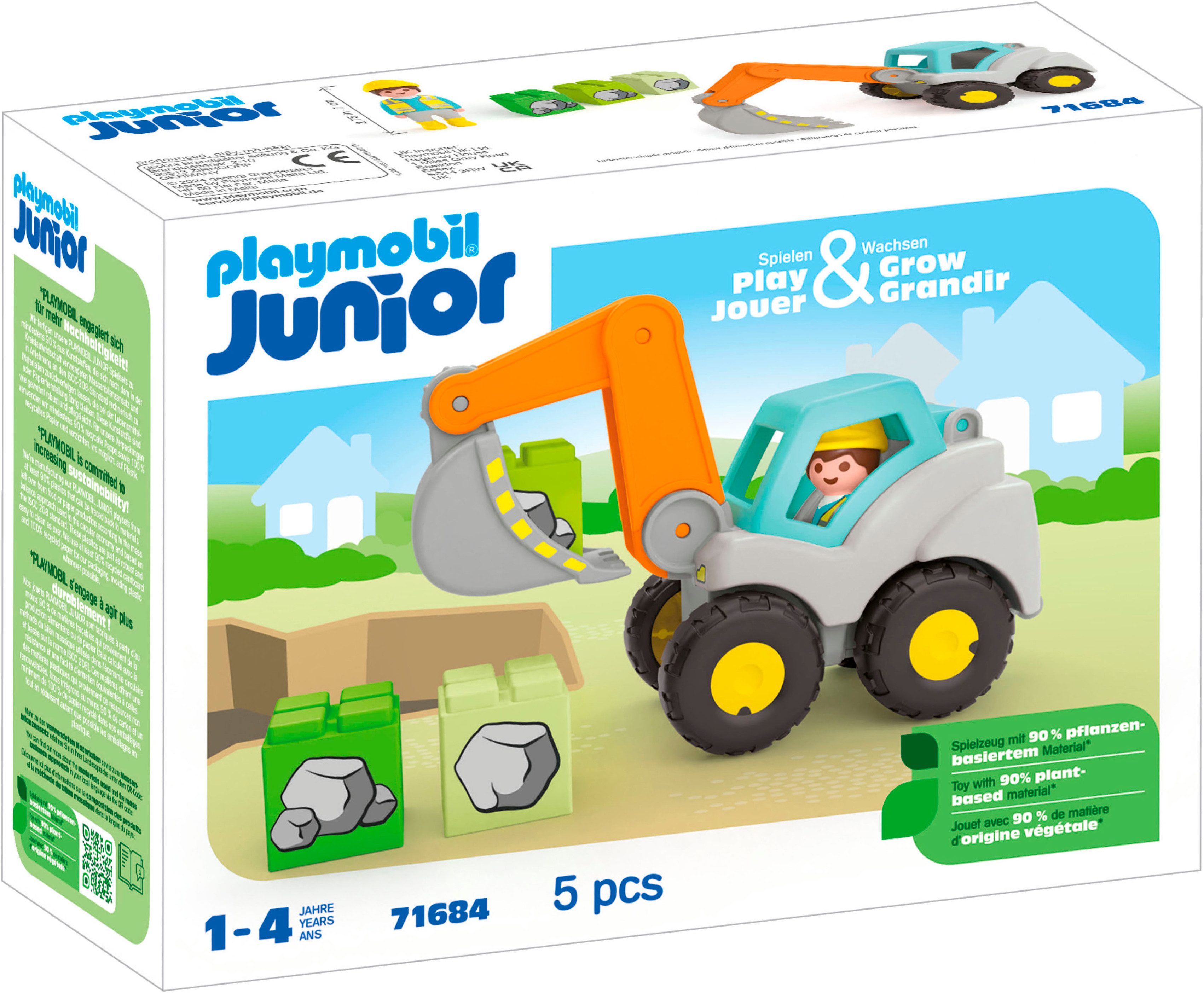Playmobil® Schaufelbagger (71684), JUNIOR Konstruktions-Spielset, (5