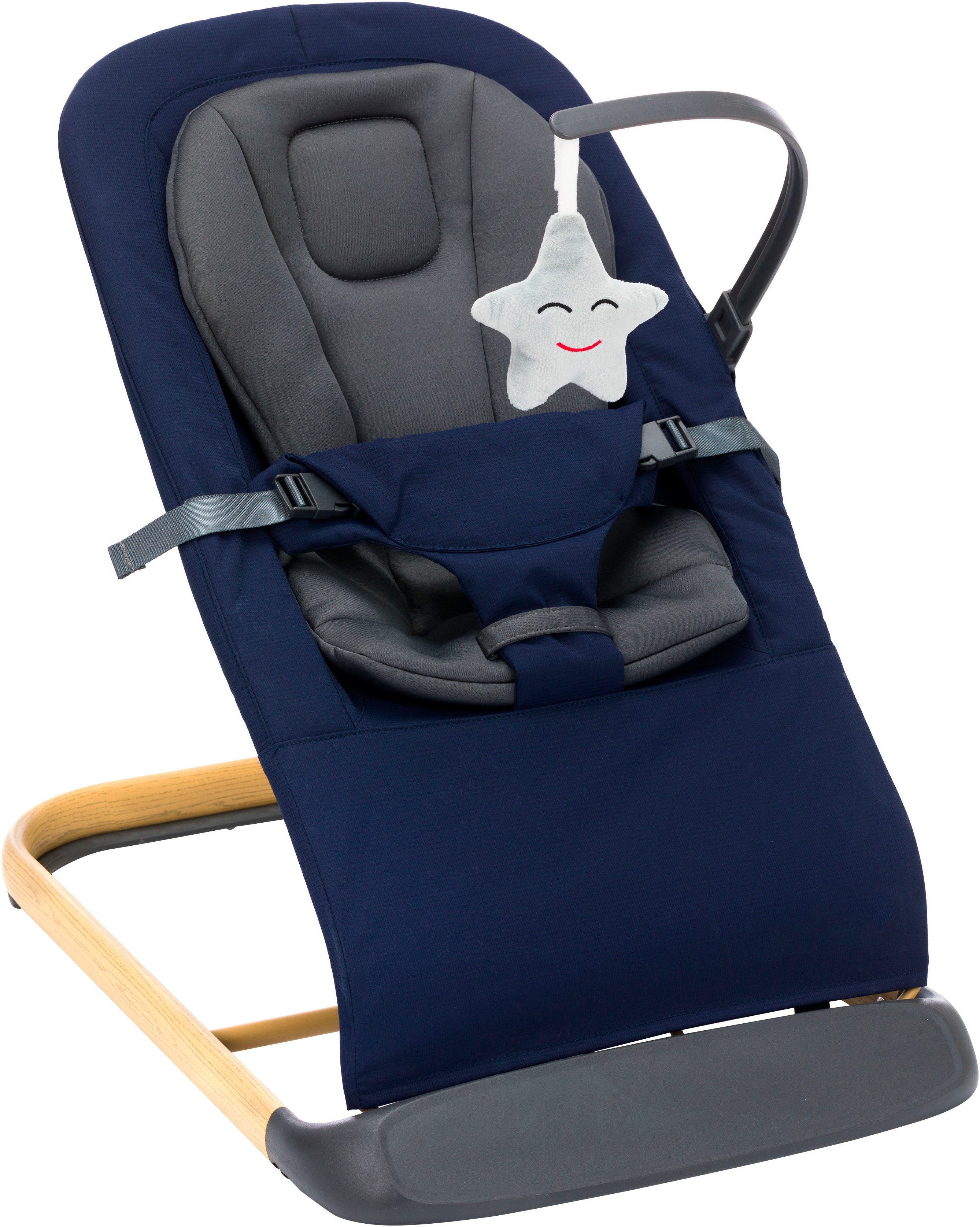 Fillikid Babywippe Star, marine grau