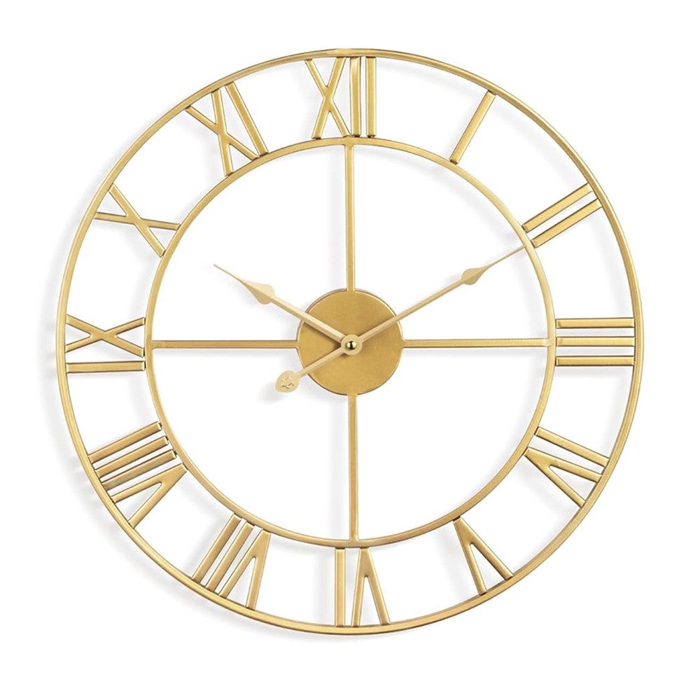 zggzerg Wanduhr Große Metall Wanduhr Leise