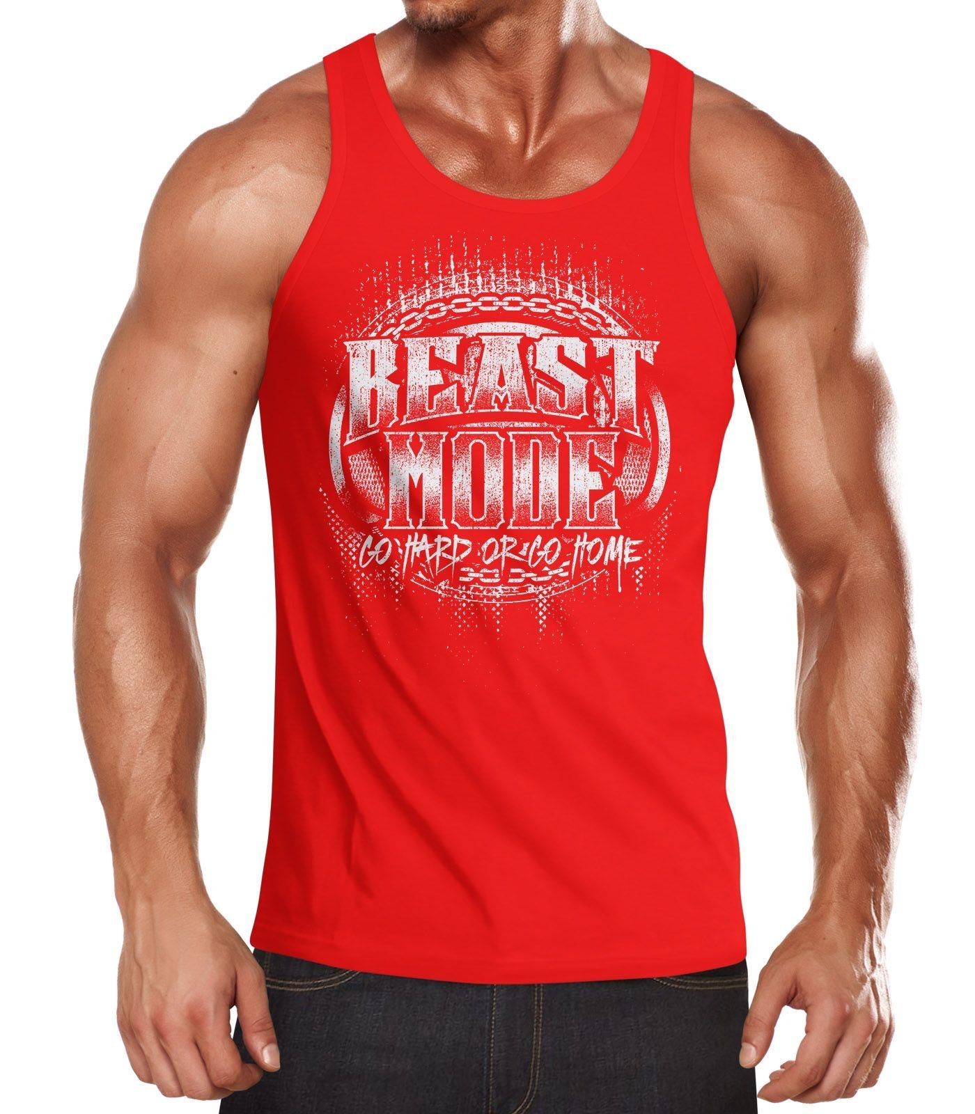 MoonWorks Tanktop Herren Tank-Top Beast Mode