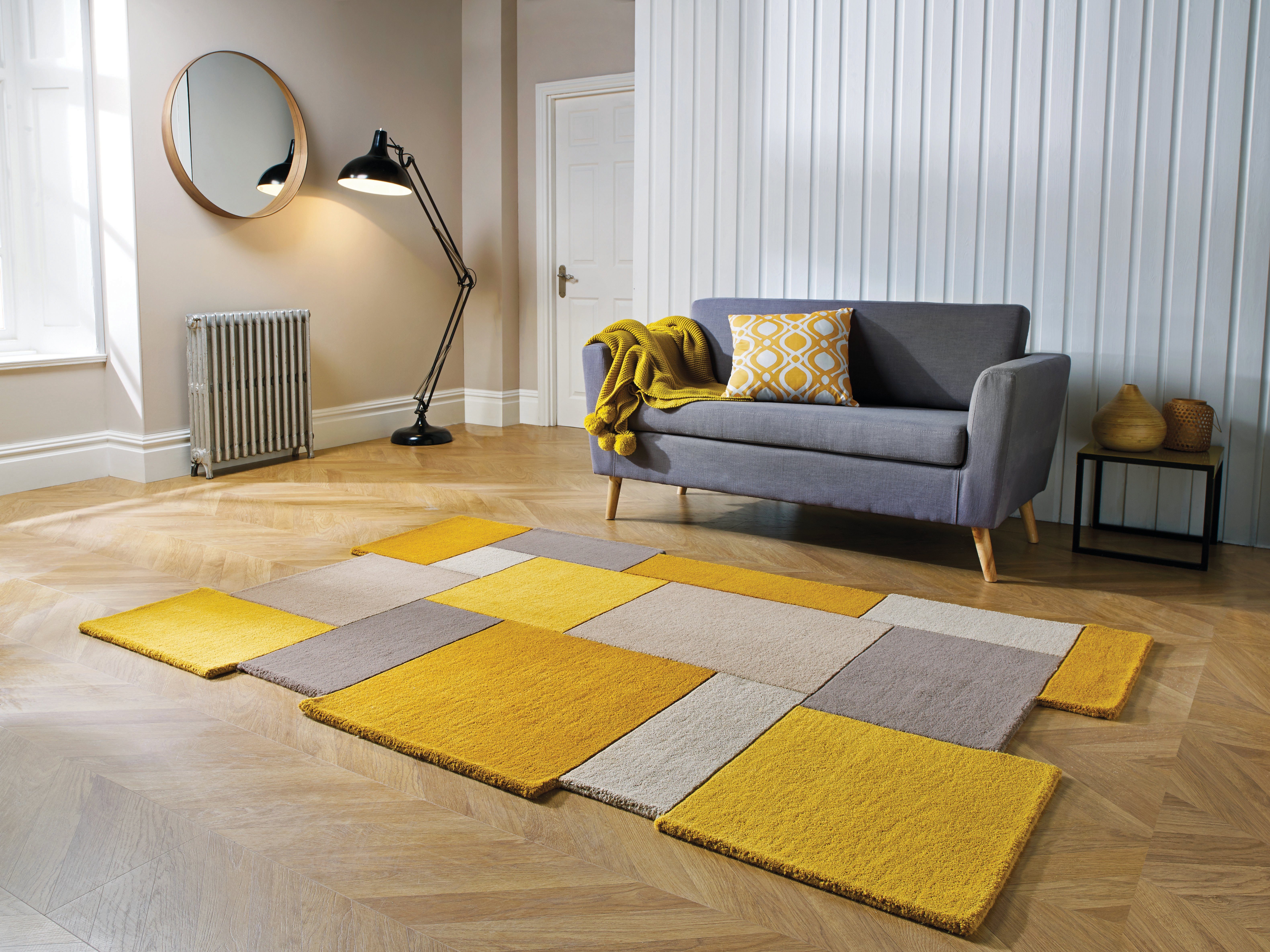 FLAIR RUGS Wollteppich Abstract Collage, rechteckig,