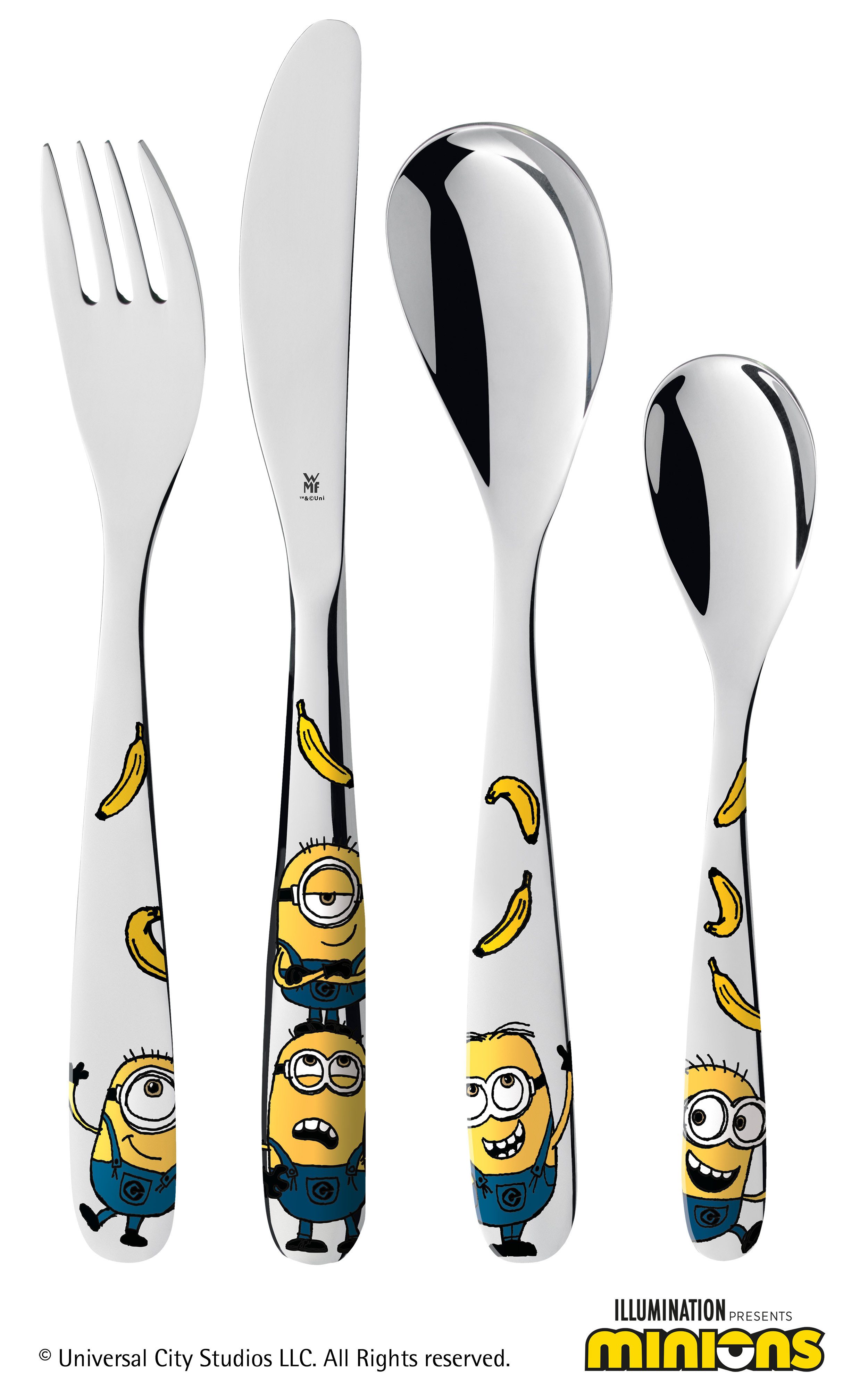 WMF Kinderbesteck Minions (4-tlg), 1 Personen,