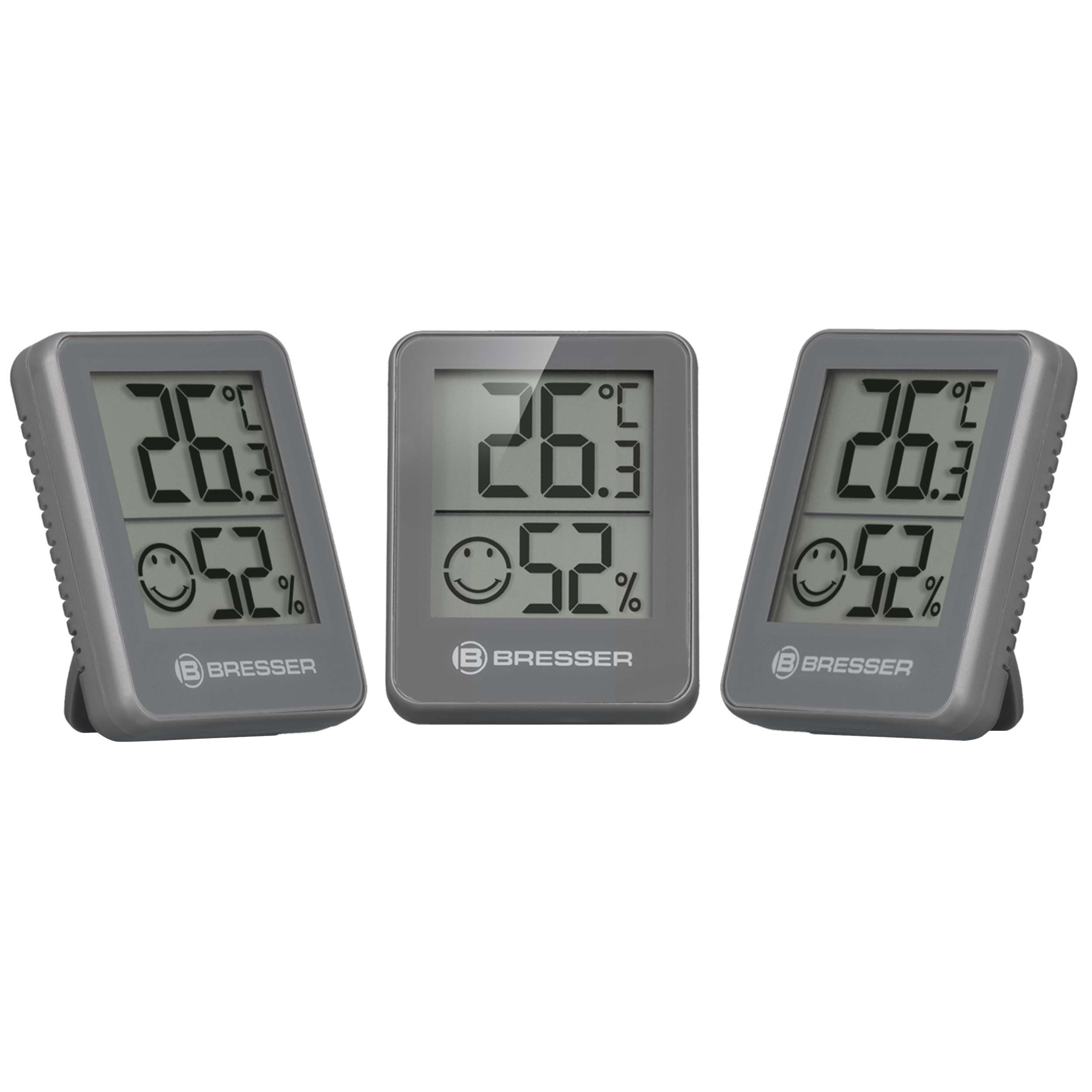 BRESSER Hygrometer ClimaTemp Thermo-Hygro Indikator 3er