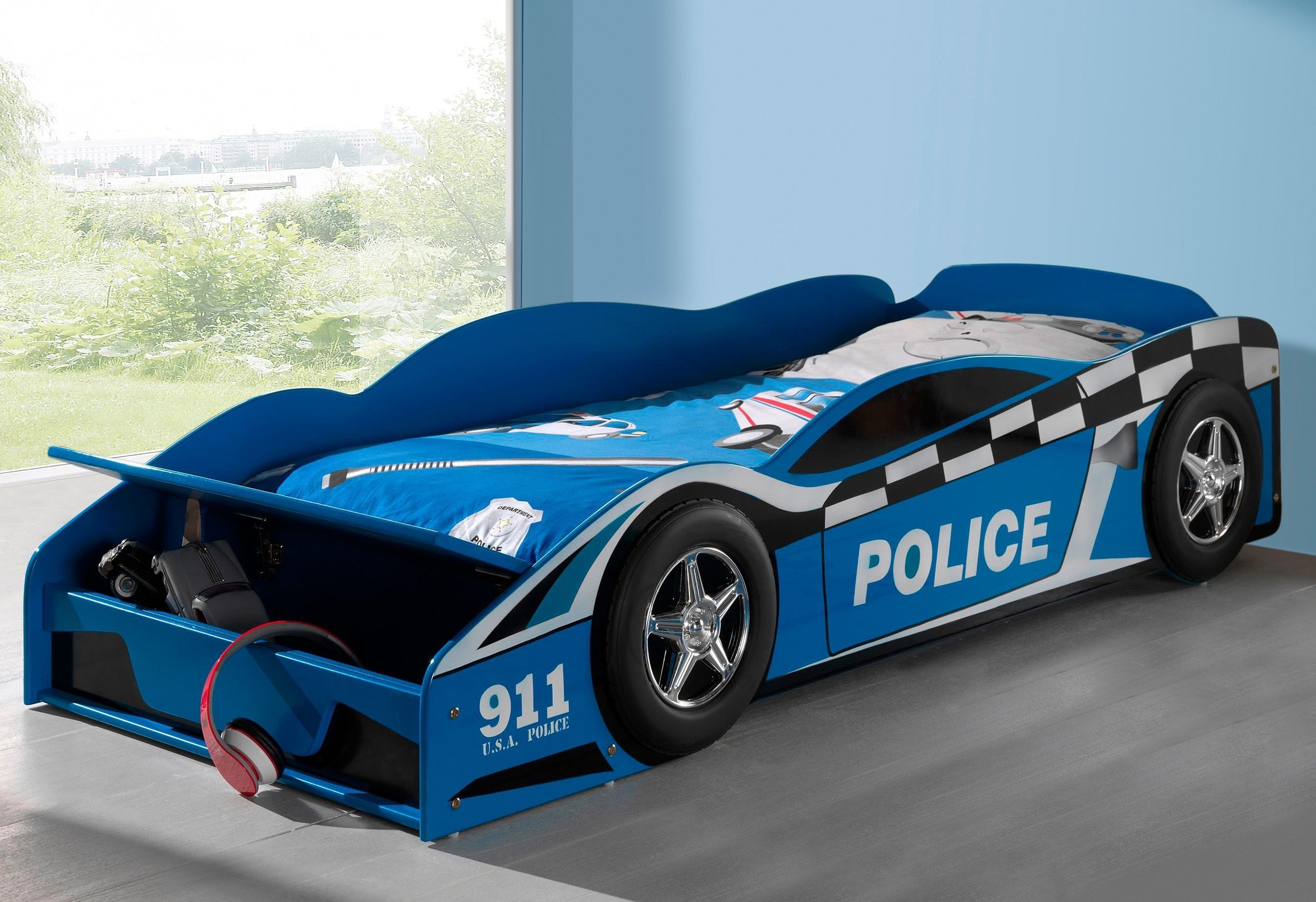 Vipack Autobett Police, inkl. Stauraum vorne,