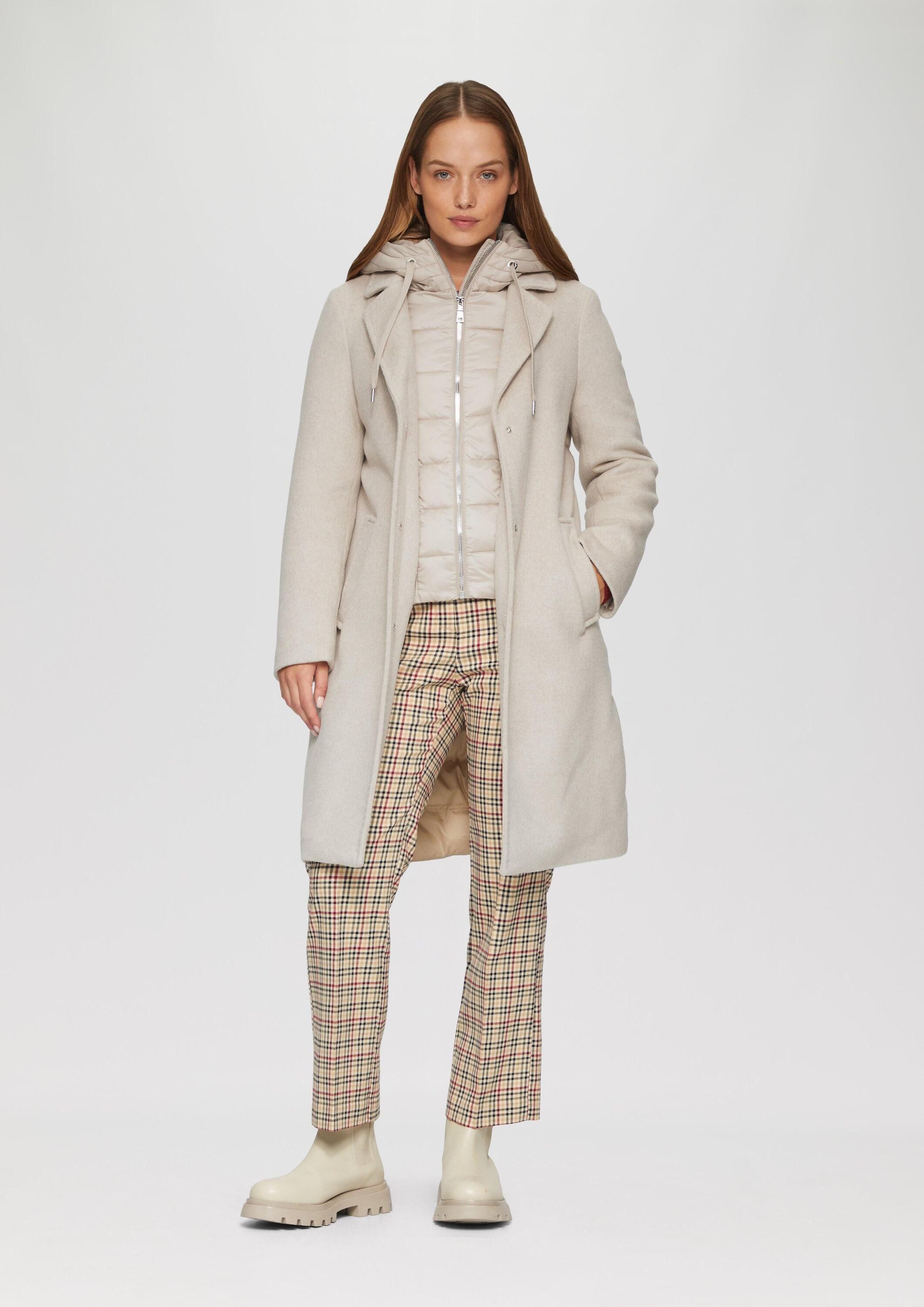 s.Oliver Wintermantel Outdoor-Mantel Mantel im Materialmix