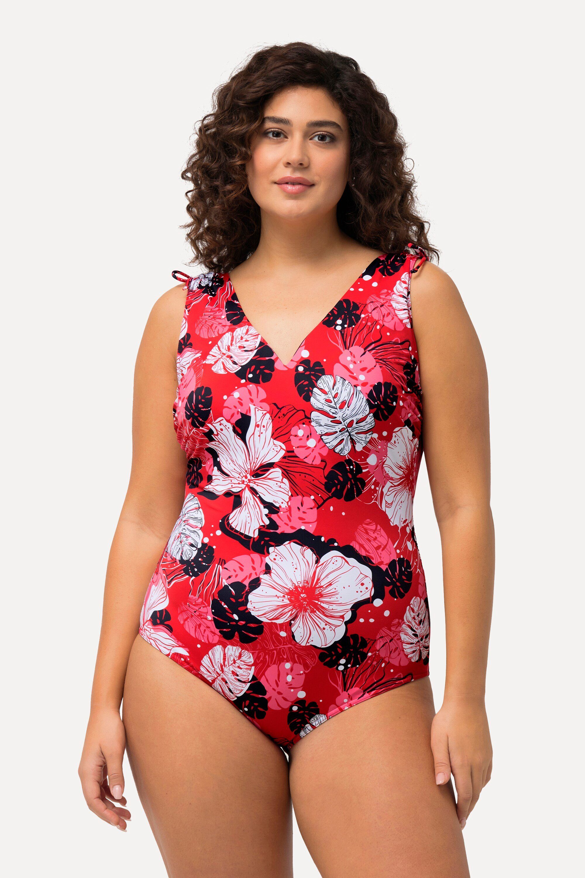 Ulla Popken Badeanzug Badeanzug Hawaiiblüten Softcups
