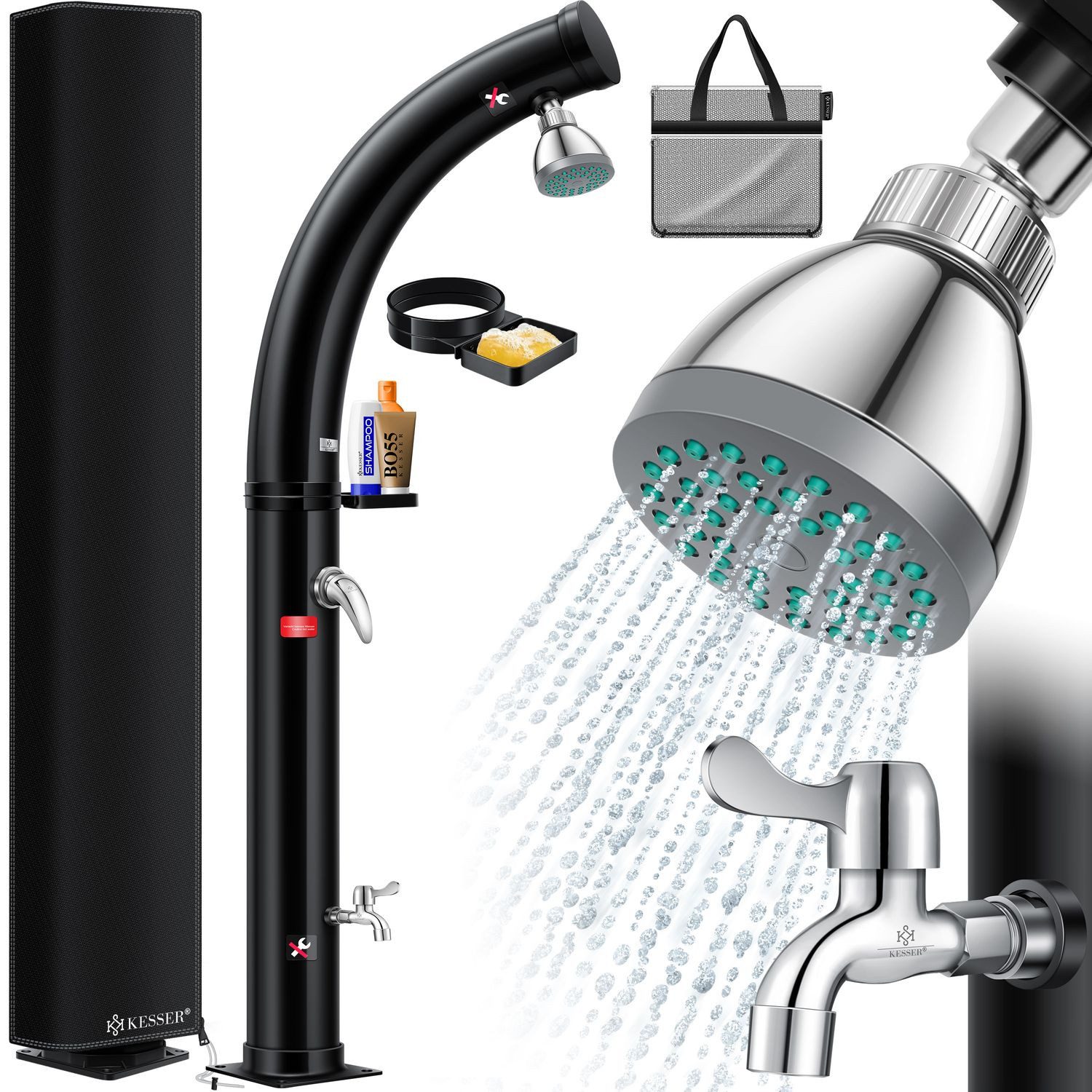 KESSER Solardusche, Solar Gartendusche Solardusche mit