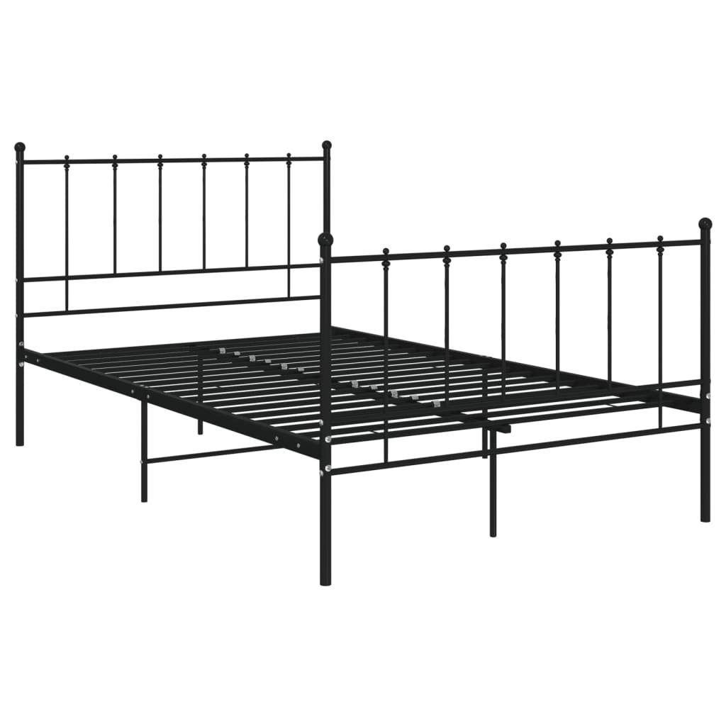vidaXL Bett Bett Schwarz Metall 120x200