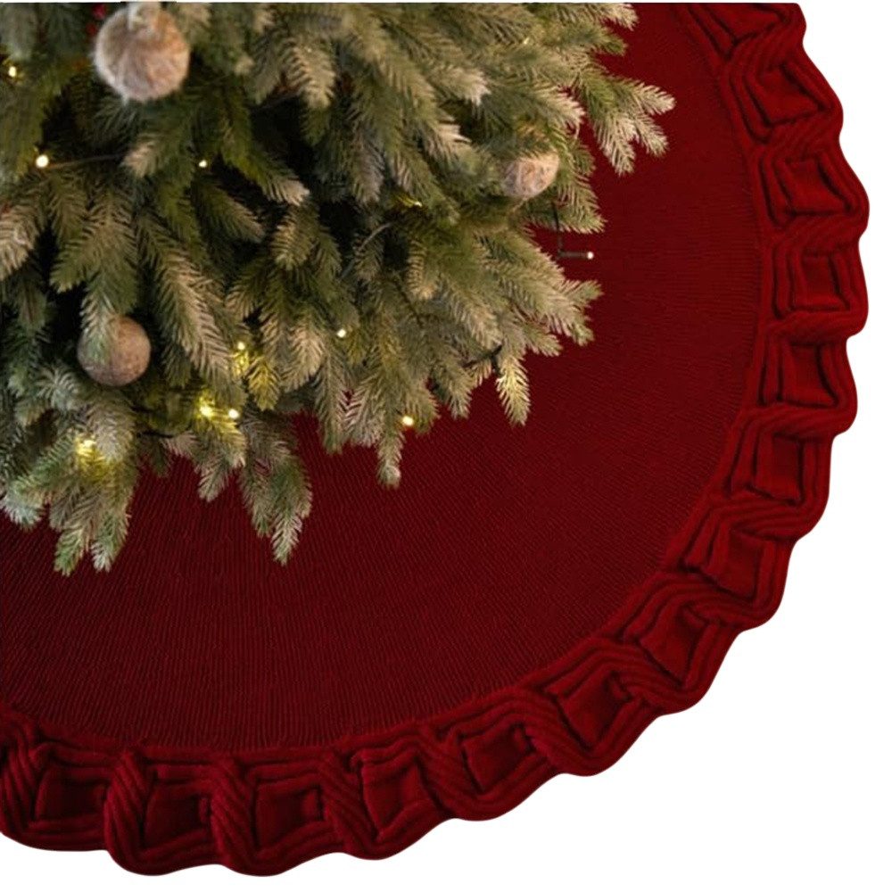 Coonoor Weihnachtsbaumdecke Weihnachtsbaum Decke 3D Gestrickter