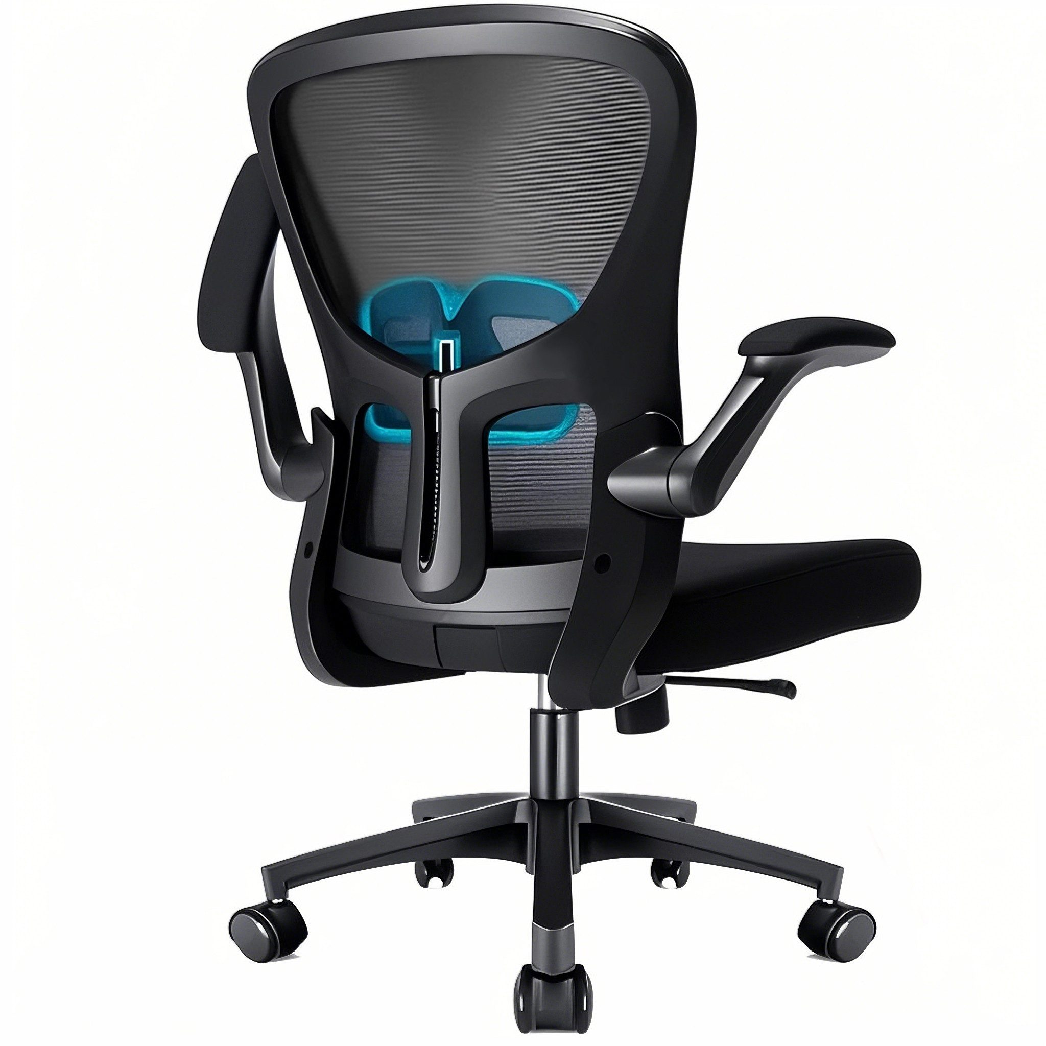 Durrafy Bürostuhl Ergonomischer Bürostuhl,Schreibtischstuhl mit klappbaren