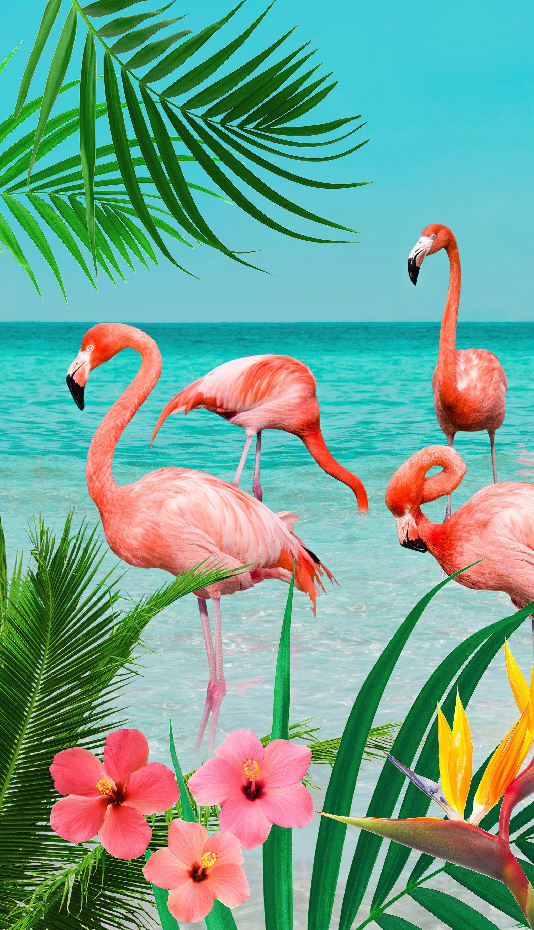 good morning Strandtuch Flamingo, Microfaser (1-St),