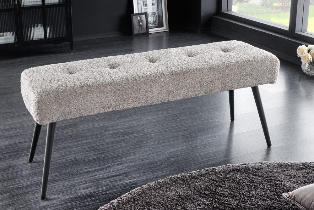riess-ambiente Sitzbank BOUTIQUE 100cm champagner greige