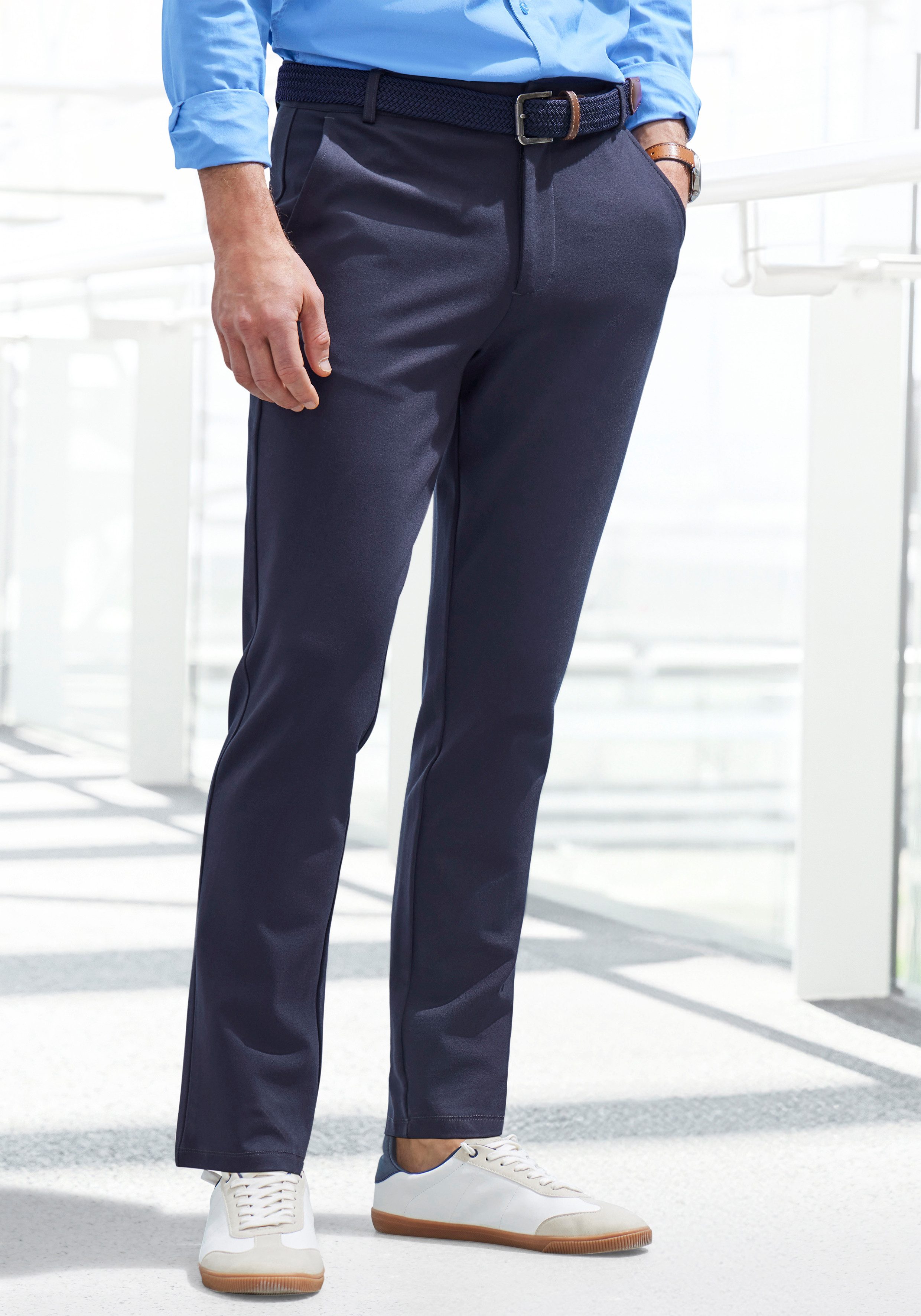 John Devin Stretch-Hose regular-fit bequeme Hose