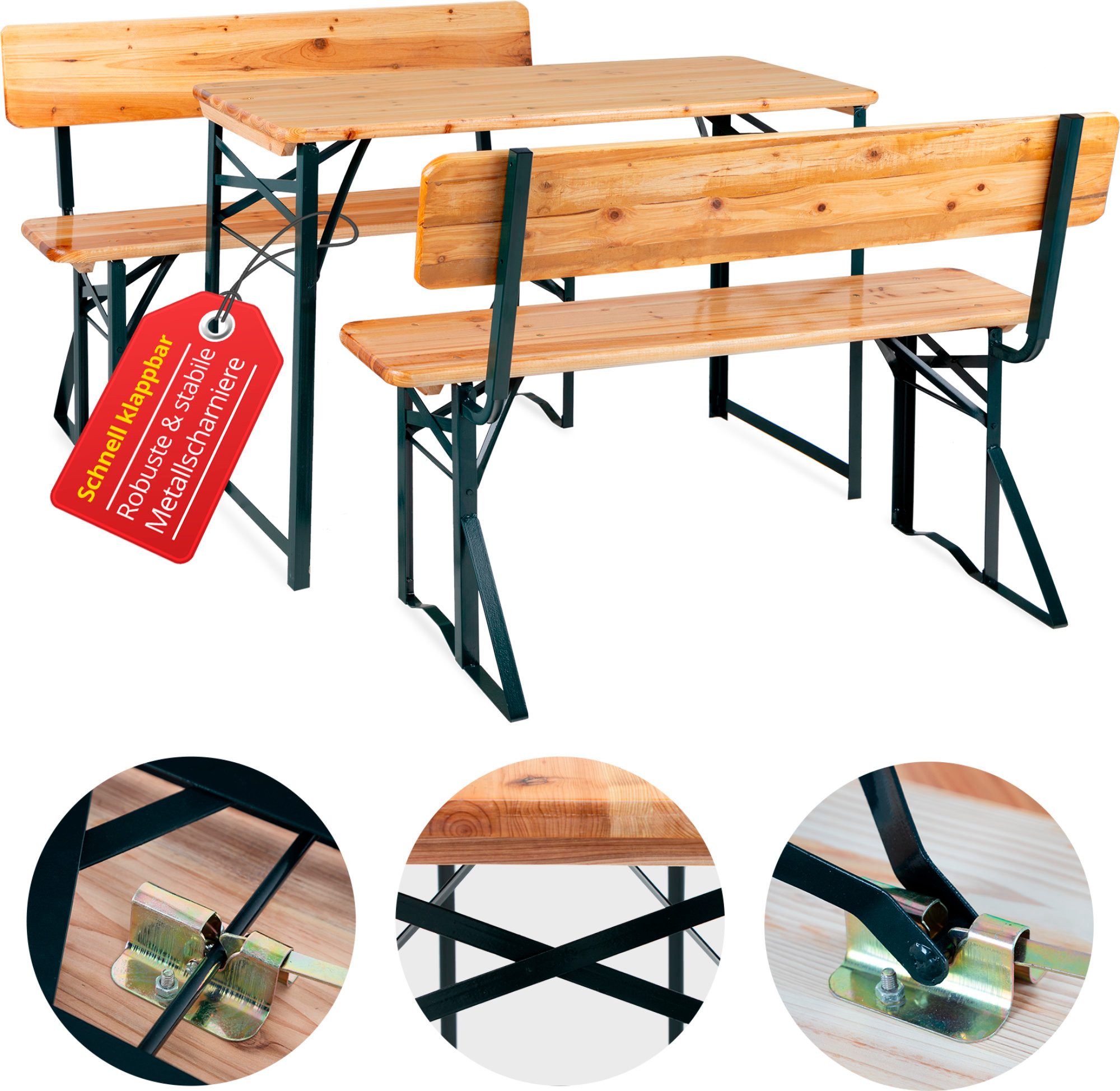 Stagecaptain Bierzeltgarnitur Hirschgarten BB-119 Sitzgarnitur mit