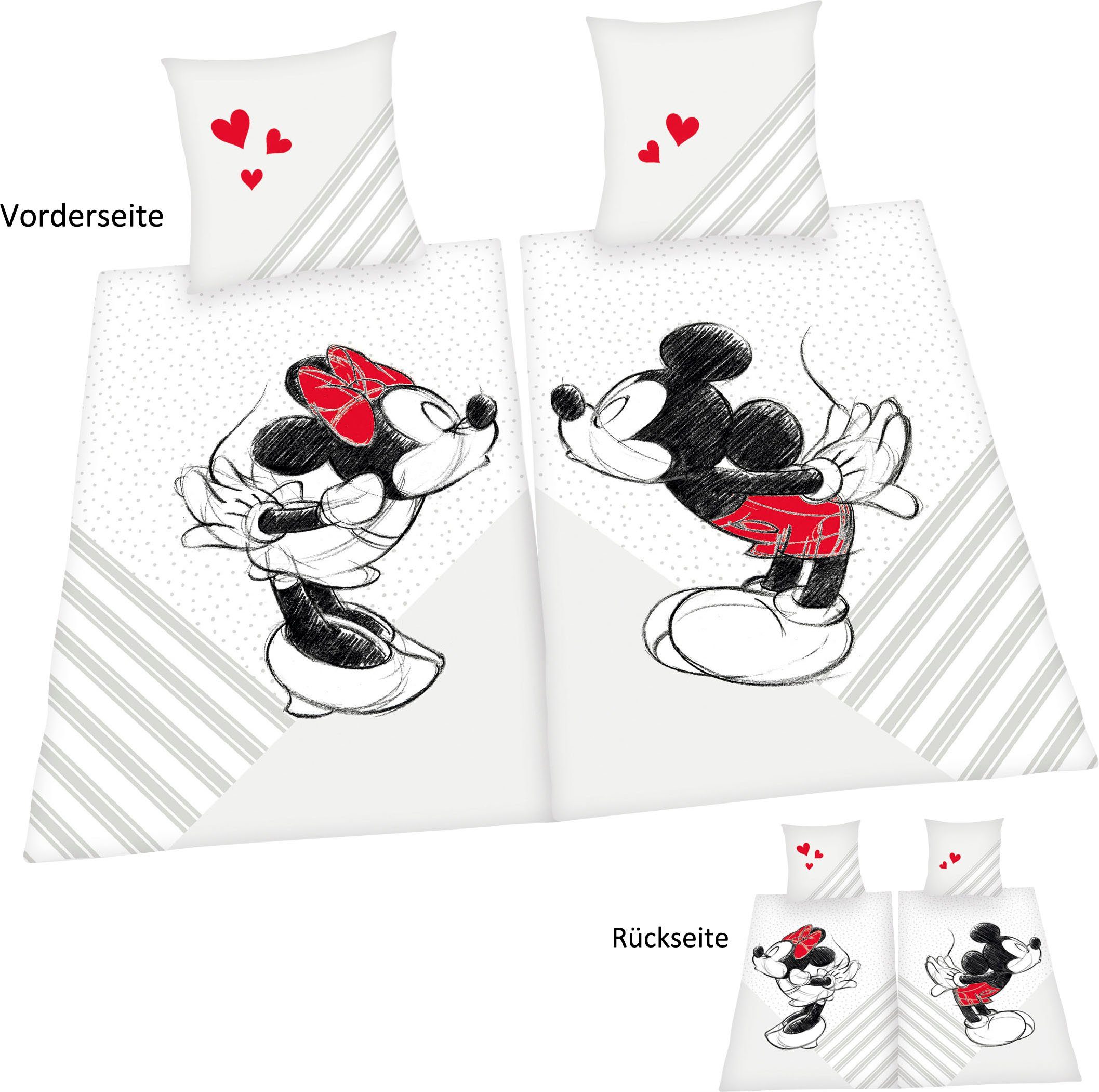 Disney Partnerbettwäsche Disney's Mickey und Minnie