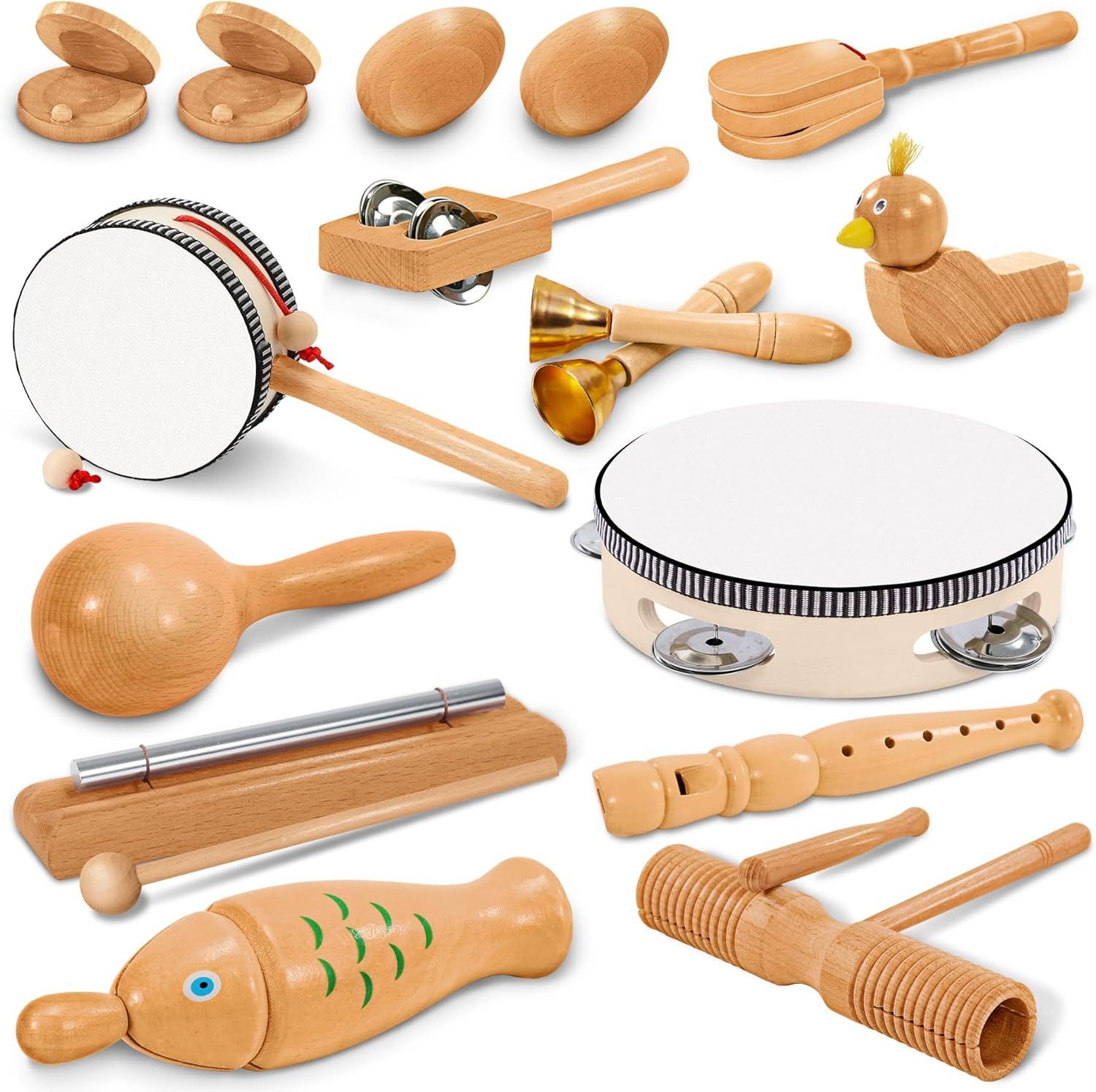 POPOLIC Spielzeug-Musikinstrument 20 Stück Musikinstrumente für