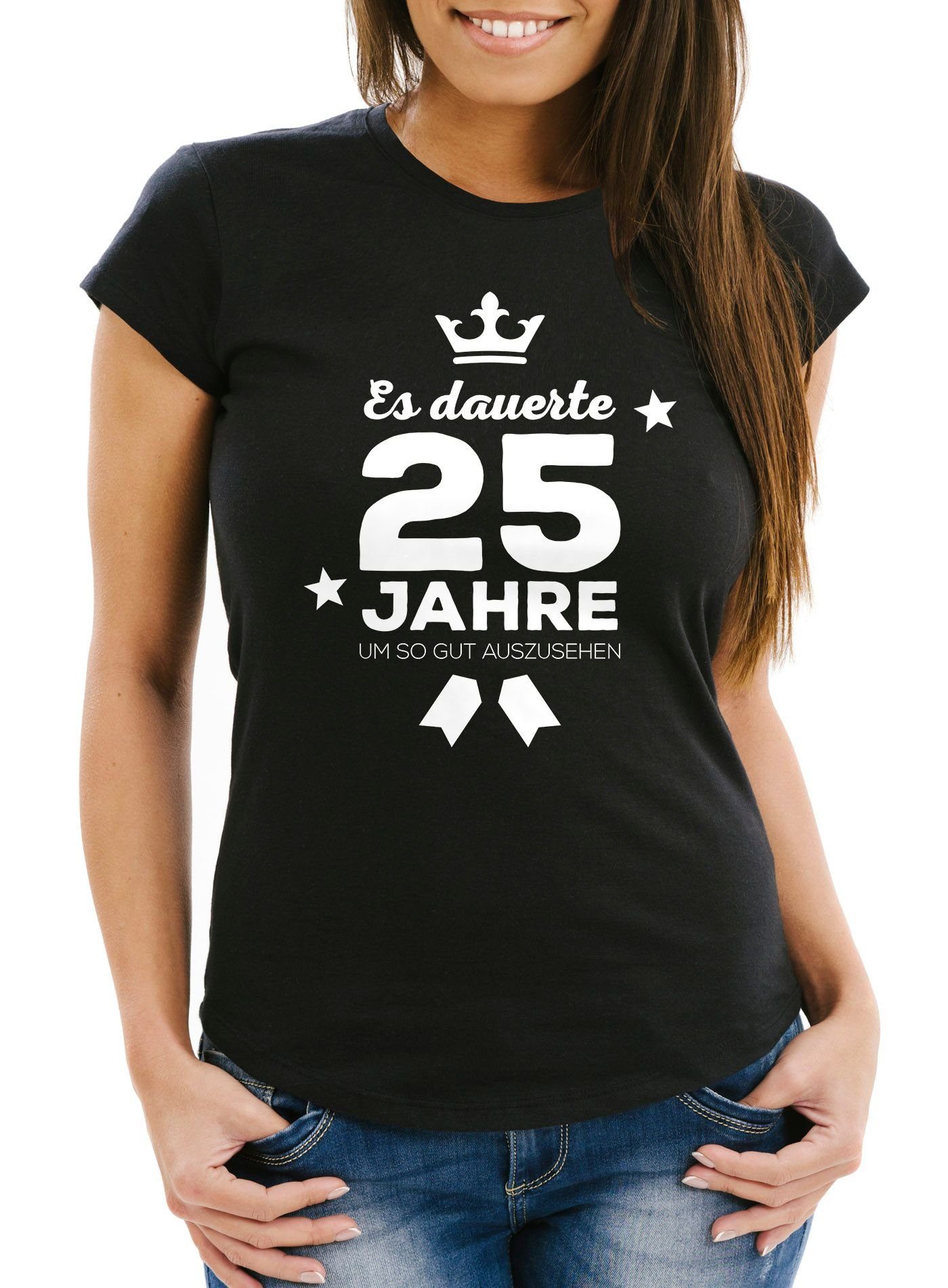 MoonWorks Print-Shirt Damen T-Shirt runder Geburtstag