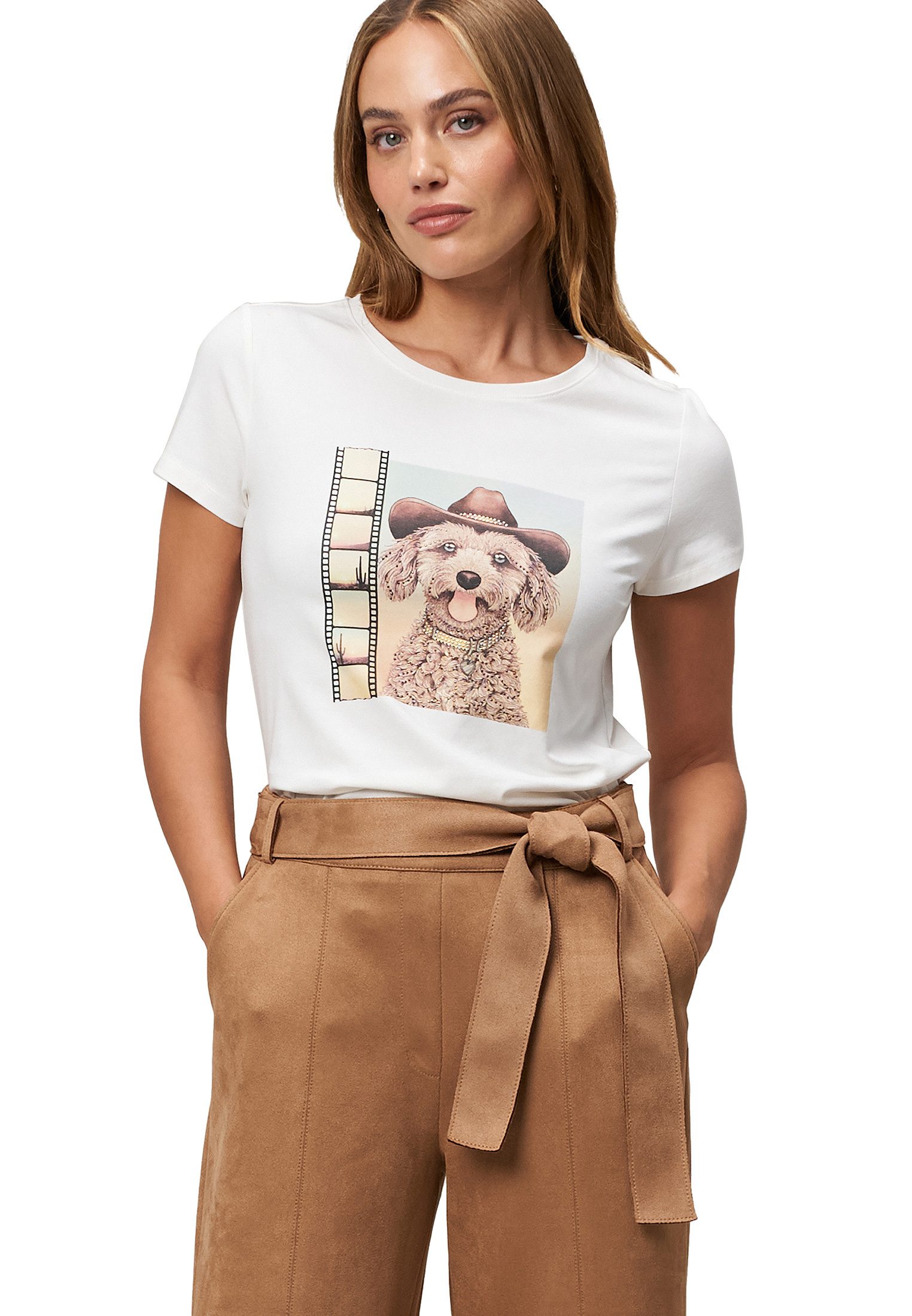 Zero Kurzarmshirt zero Damen T-Shirt mit