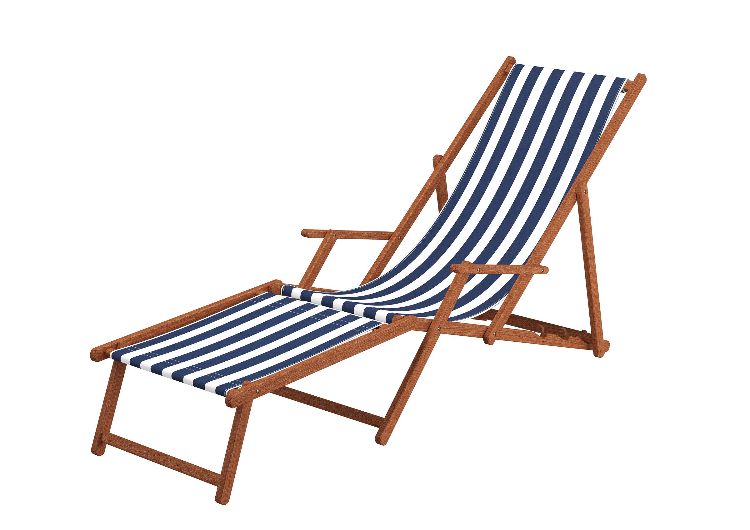 ERST-HOLZ Gartenliege Holz-Liegestuhl Sonnenliege Strandliege mit