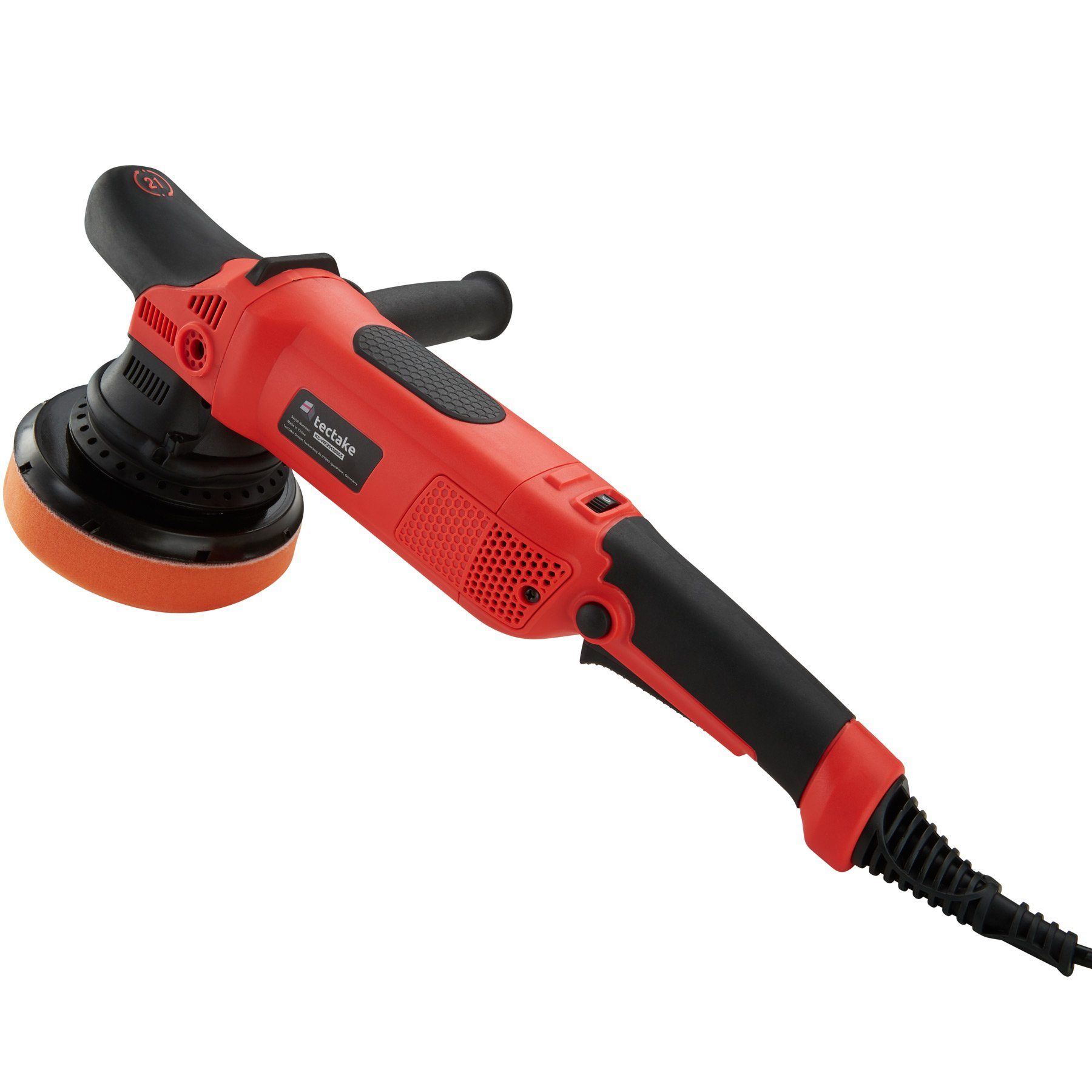 tectake Poliermaschine 3-teiliges Exzenter Poliermaschinen-Set, Ø