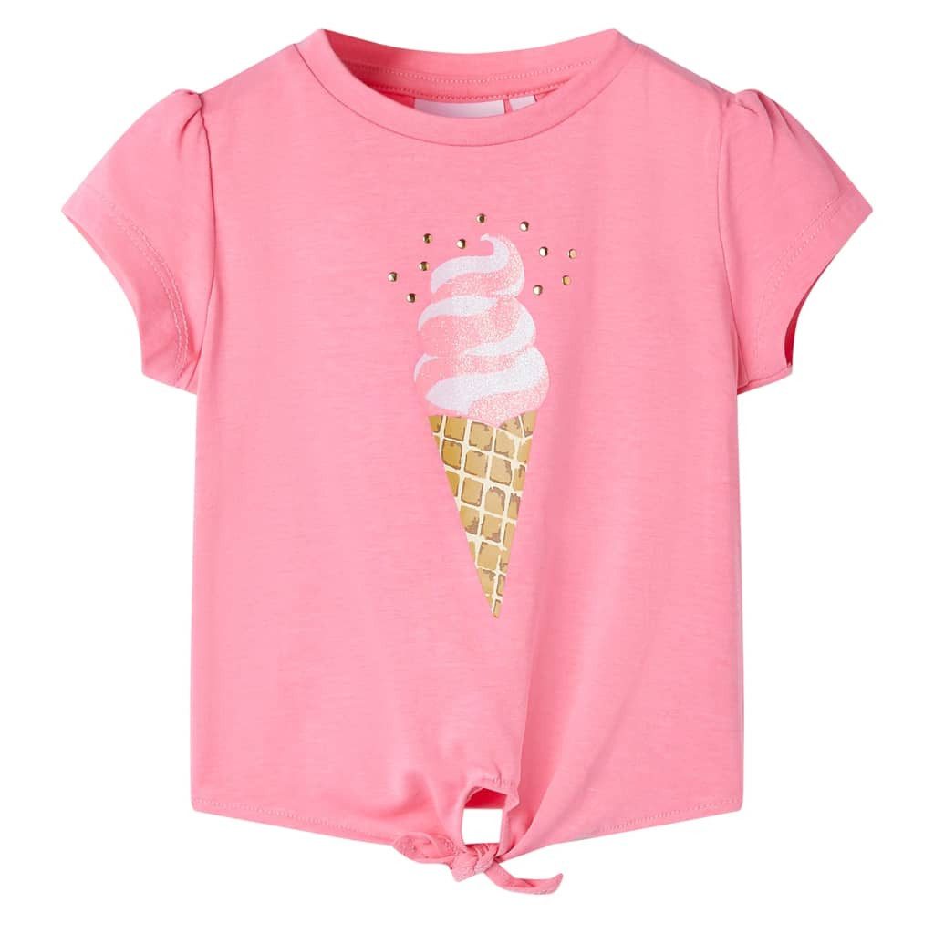 vidaXL T-Shirt Kinder-T-Shirt Helles Neonrosa 92
