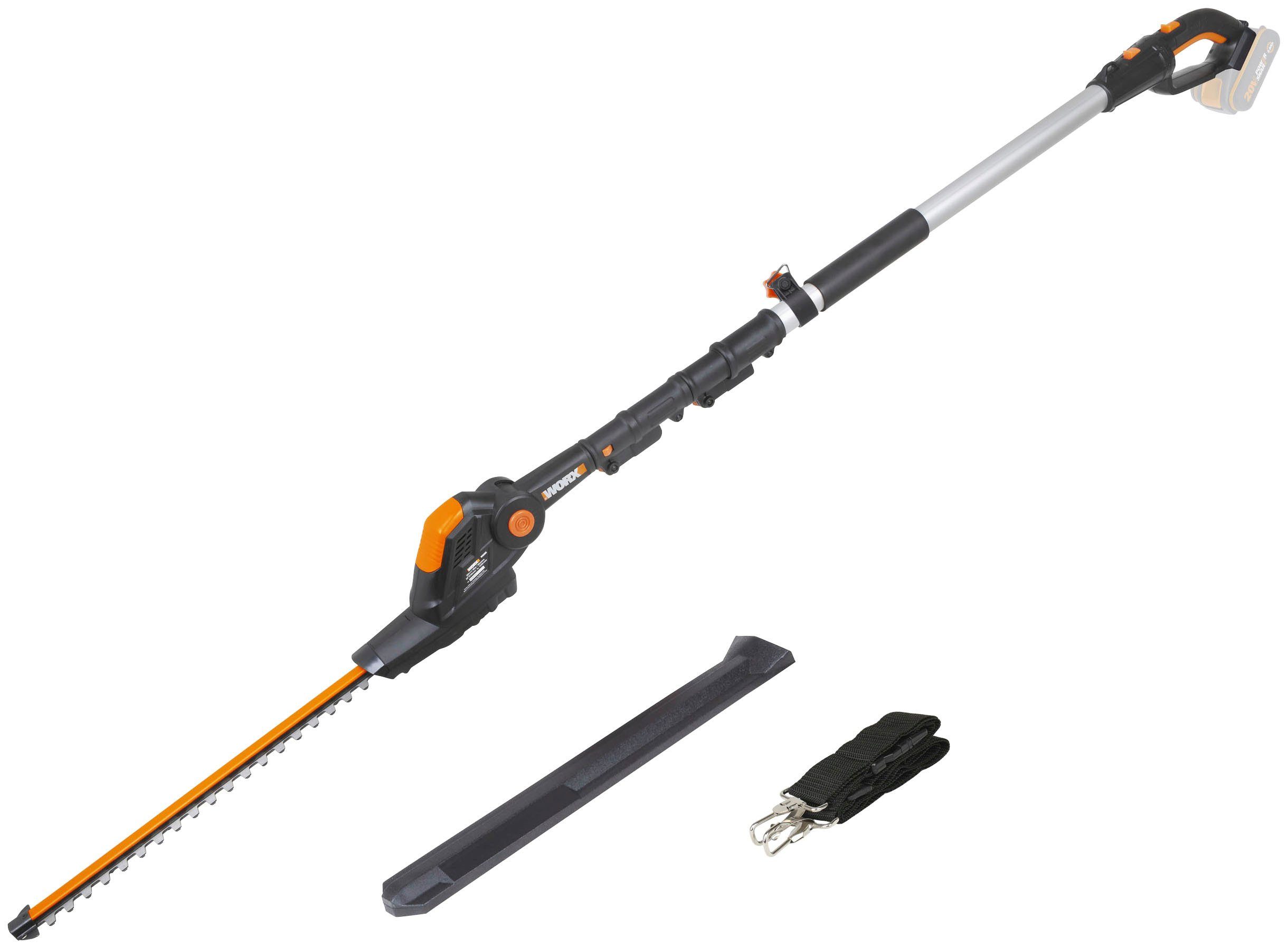 Worx Akku-Heckenschere 20V WG252E.9, Teleskopstiel 3,6m,