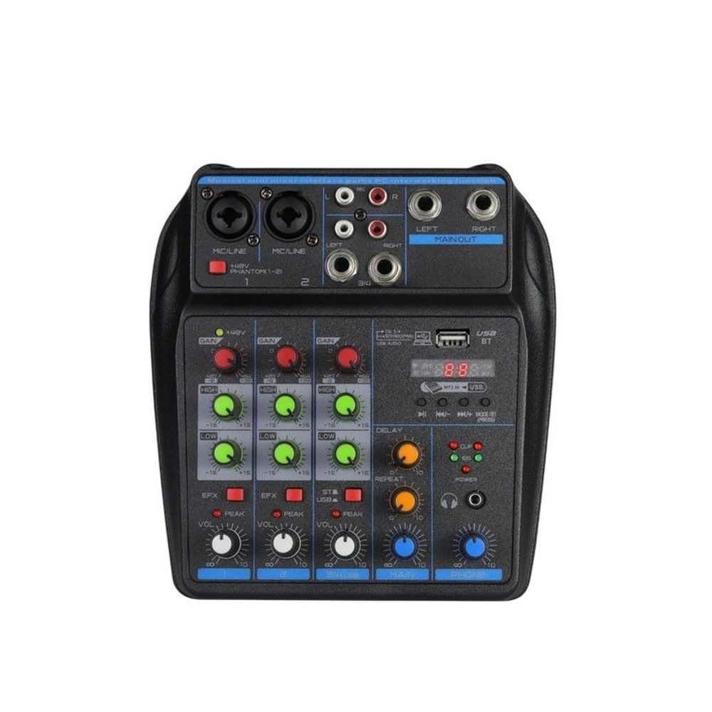 MEGAGOODS Mischpult DJ Mixer 4-Kanal Konsole