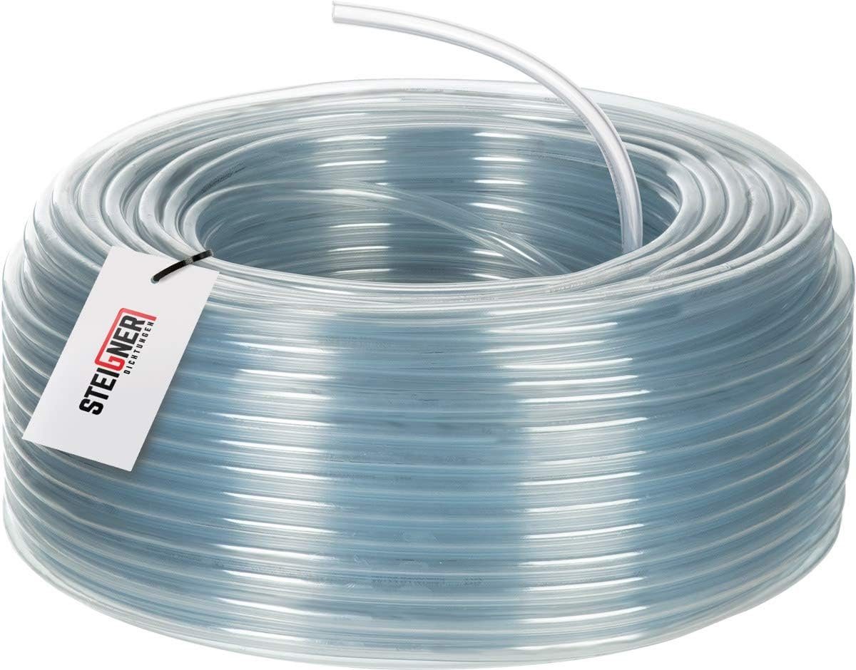 STEIGNER Benzinschlauch Wasserschlauch PVC Schlauch Transparent,