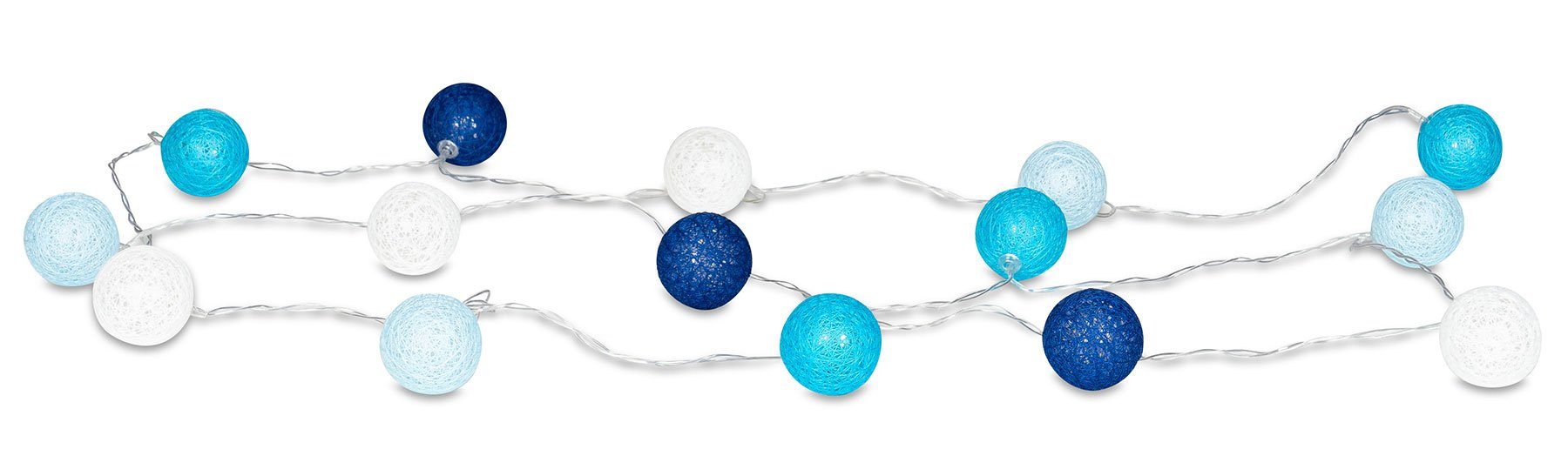 Levandeo® Lichterkette, 15er Lichterkette Ø4cm LED