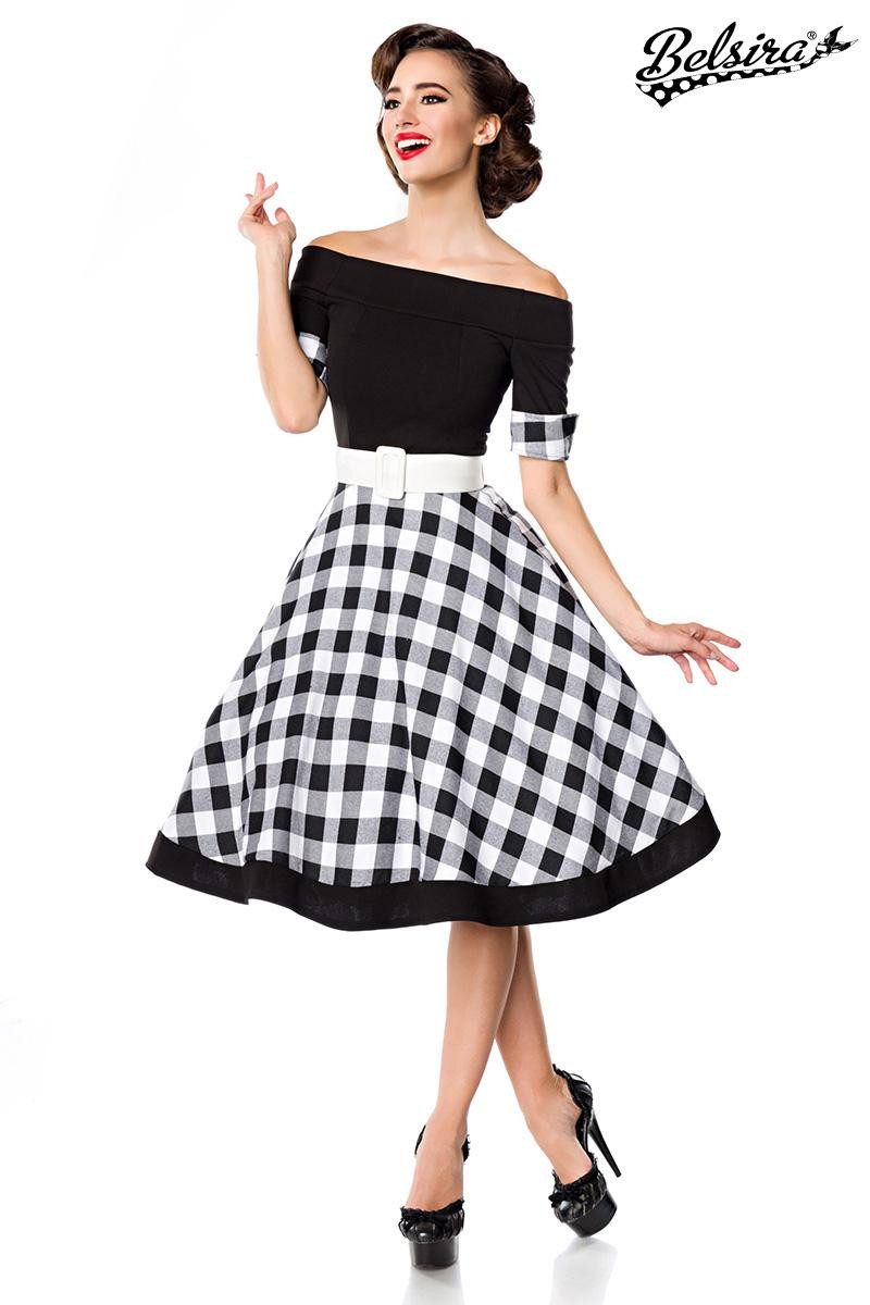 BELSIRA Trachtenkleid Belsira Schulterfreies Swing-Kleid -