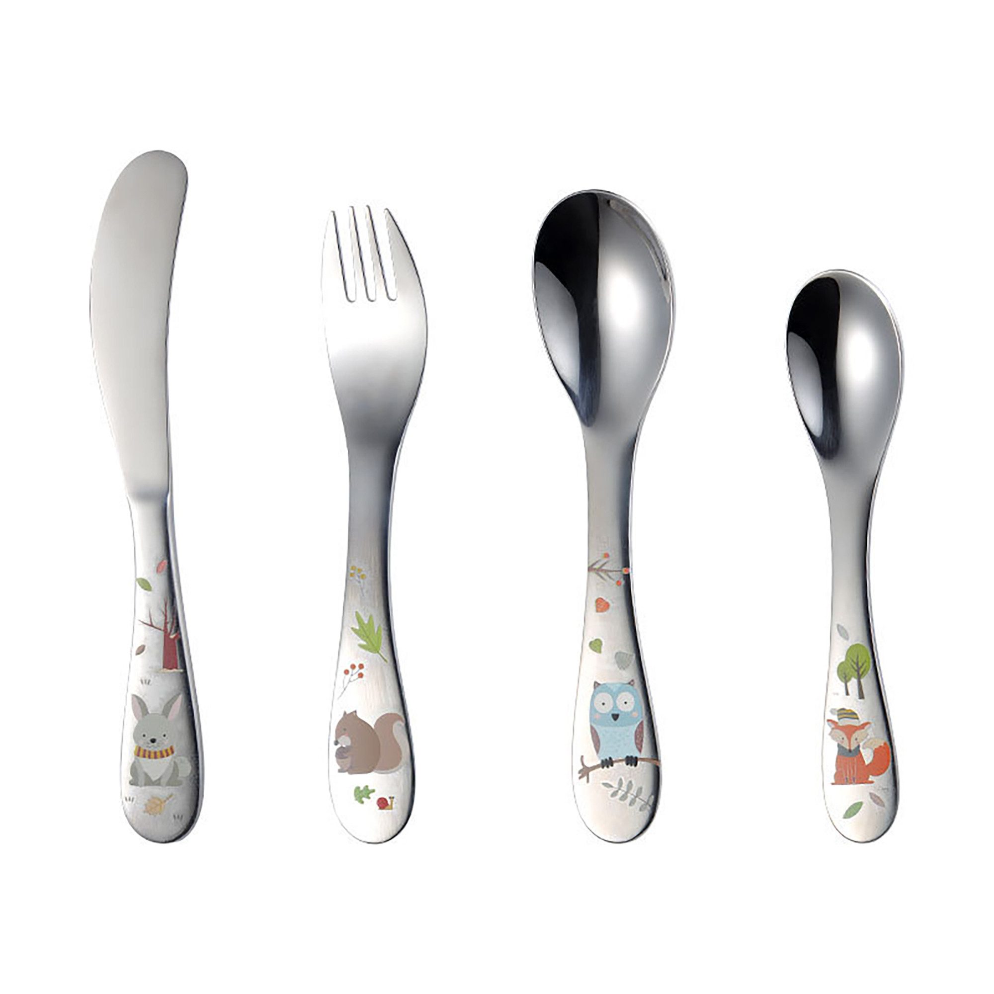 ibettertec Besteck-Set Kinderbesteck, Besteck Set 4-teiliges