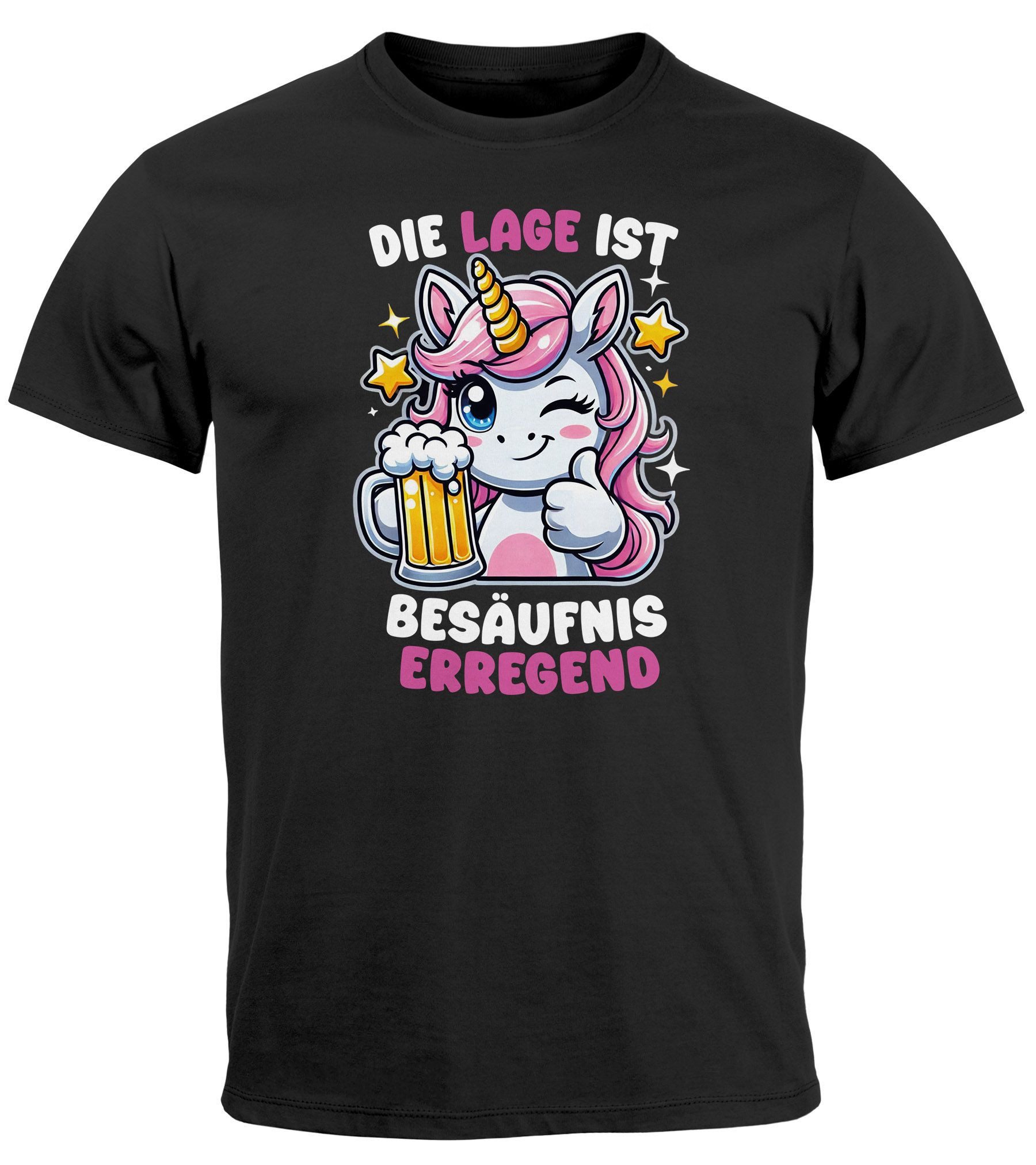 MoonWorks Print-Shirt Herren T-Shirt Party Feiern