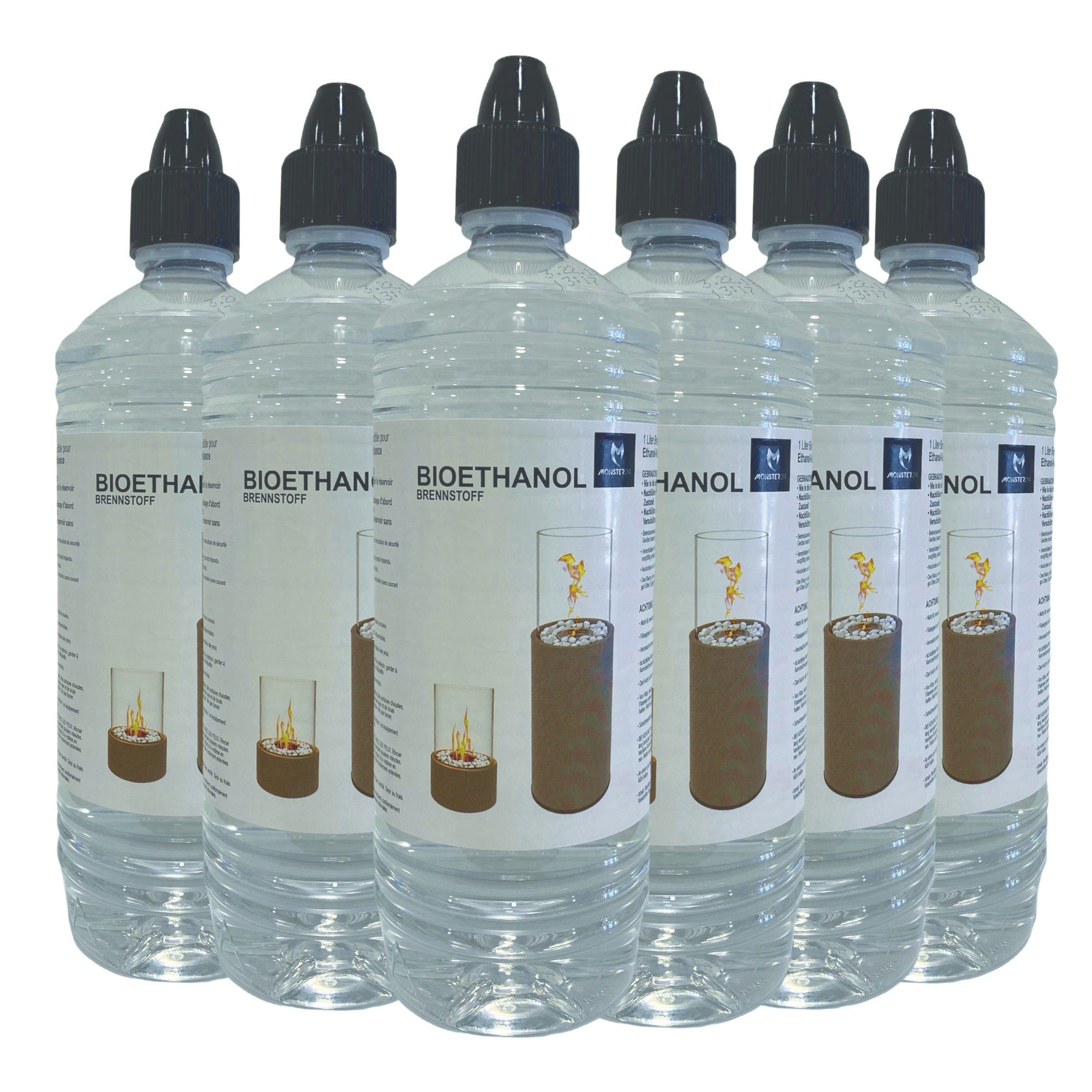 Monster24 Bioethanol Flüssiges Bio-Ethanol 96,6% Reinheit