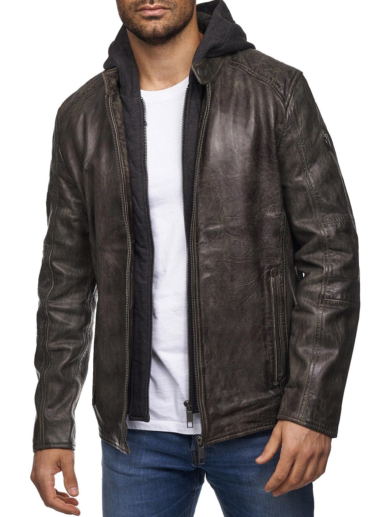 Tazzio Lederjacke 19710 Biker-Look im Two-in-One