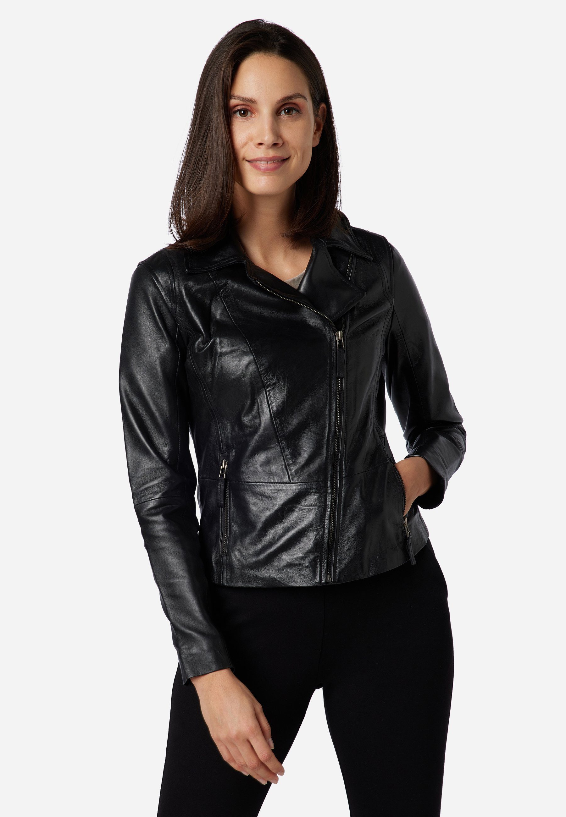 RICANO Lederjacke Sally Lederjacke im Biker-Stil