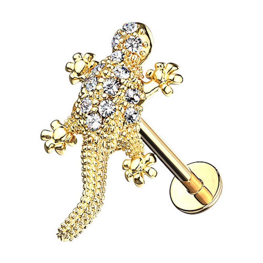 Taffstyle Piercing-Set Piercing Stab Kristall Eidechse