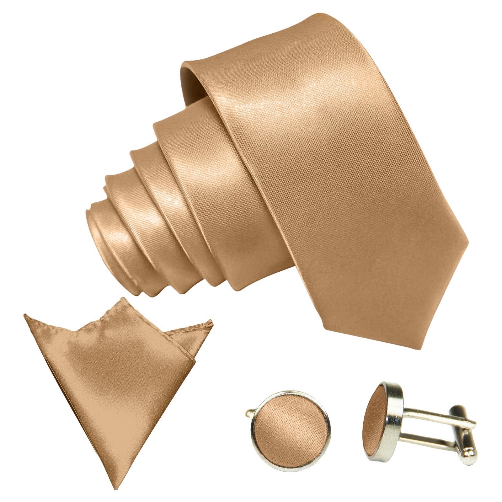 GASSANI Krawatte Satin Hochzeitskrawatte, Herren-Krawatte Hochzeit