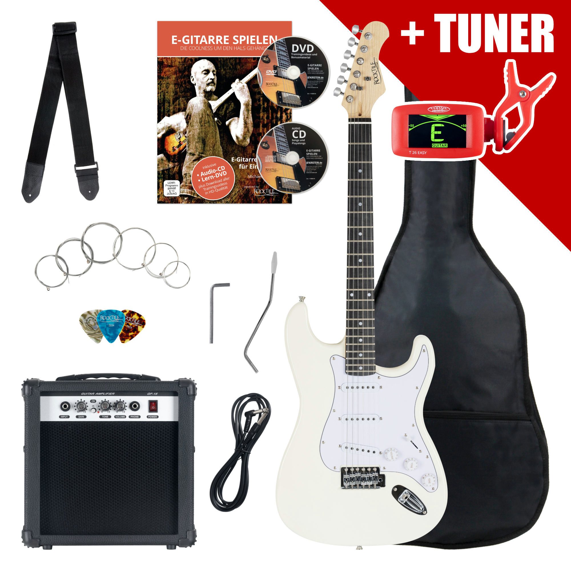 Rocktile E-Gitarre ST-Pack Komplettset E-Gitarre -