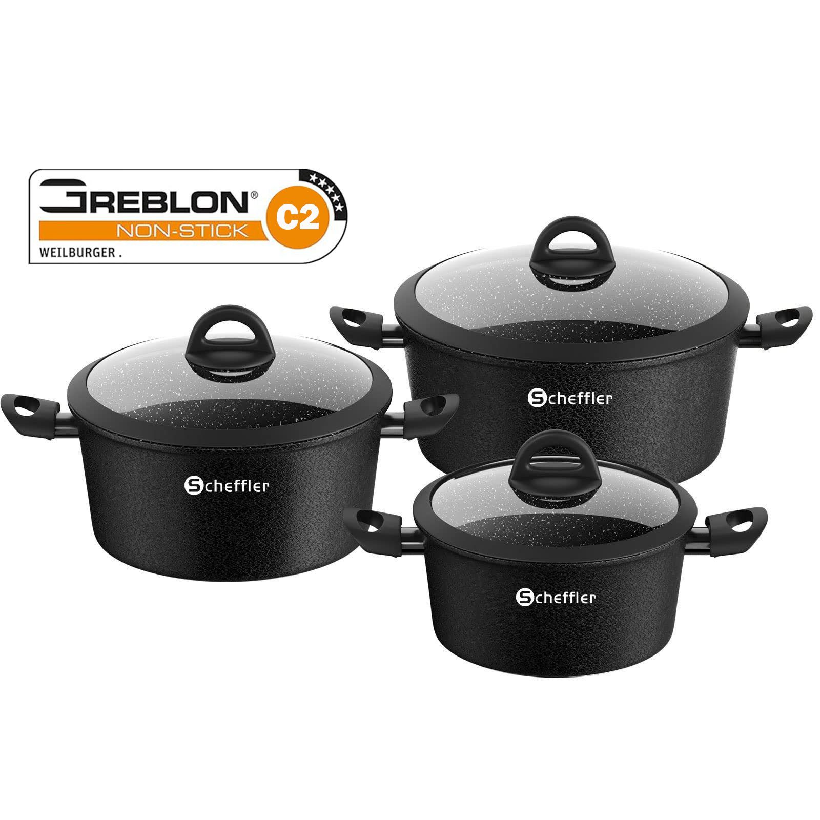 Scheffler Topf-Set 6tlg Induktions Töpfe Set