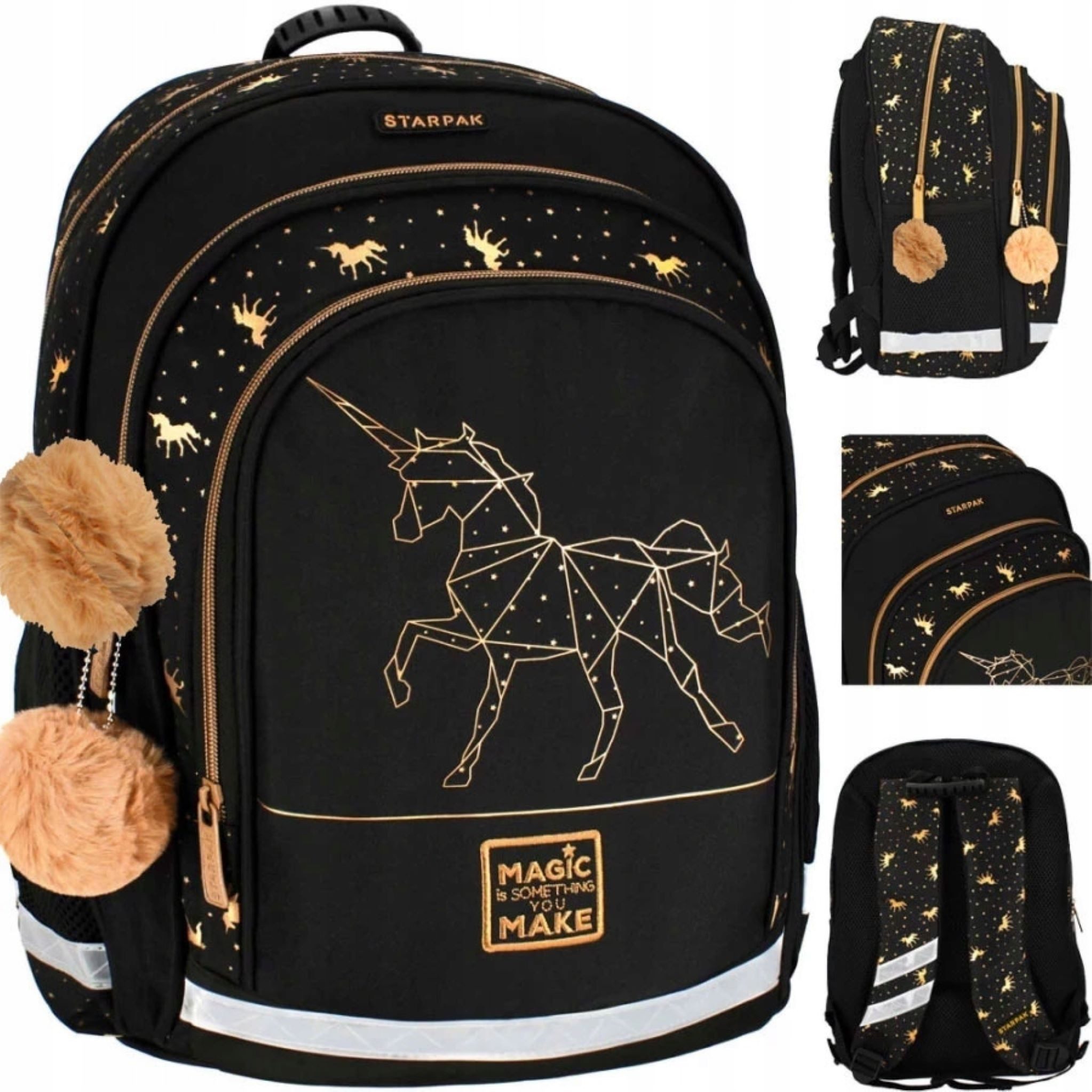 Starpak Schulrucksack Starpak Schulrucksack Gold Unicorn