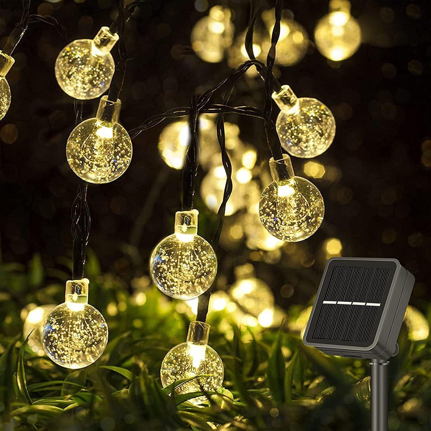 Tukrool LED-Lichterkette Solar-Lichterkette für den Außenbereich,