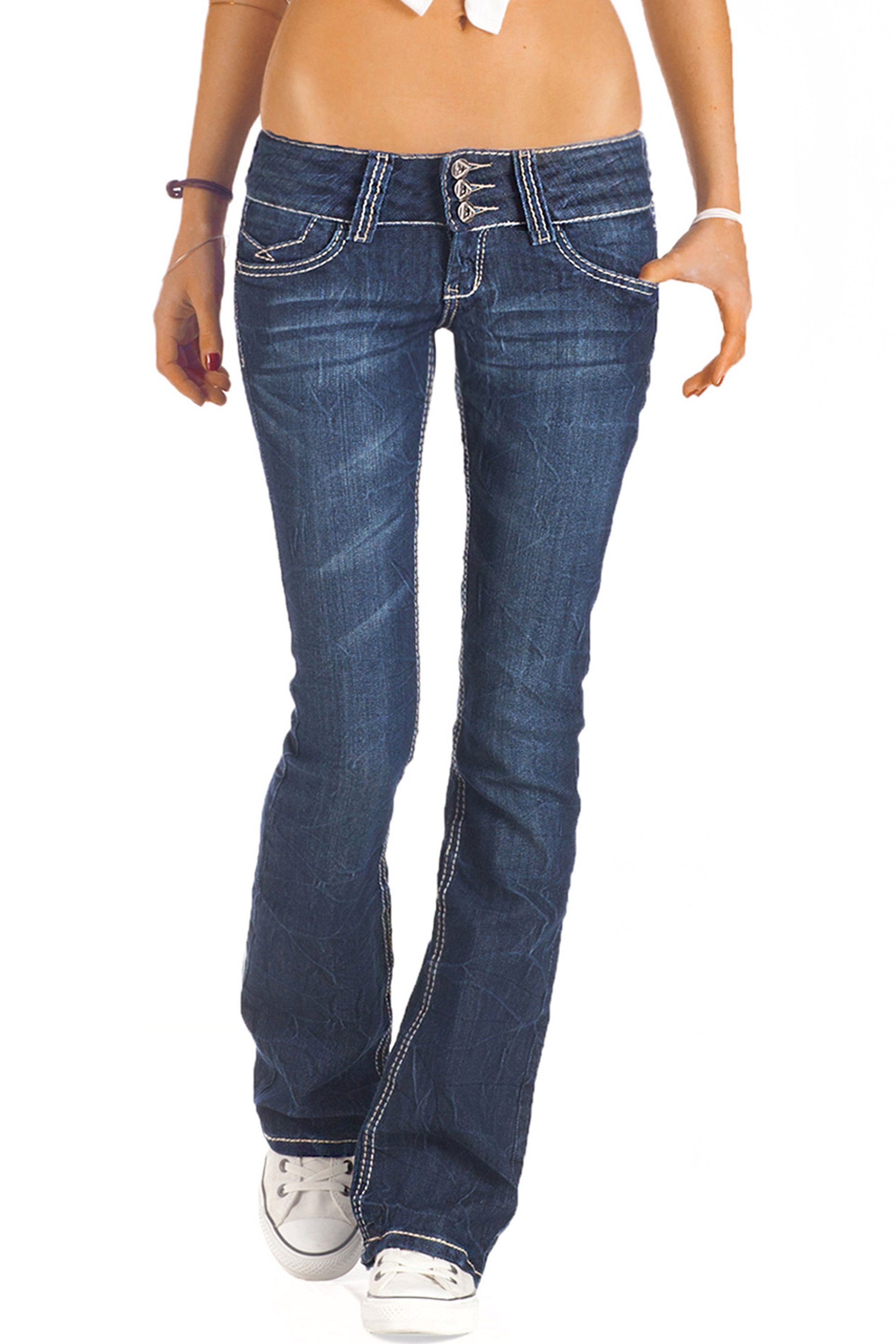 be styled Bootcut-Jeans low waist Damenjeans,