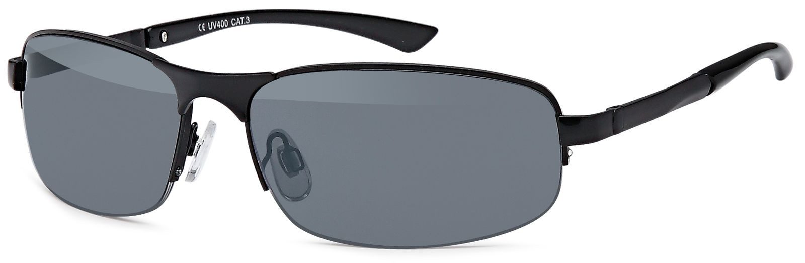 styleBREAKER Sonnenbrille Sonnenbrille Halbrand mit Rechteckigen