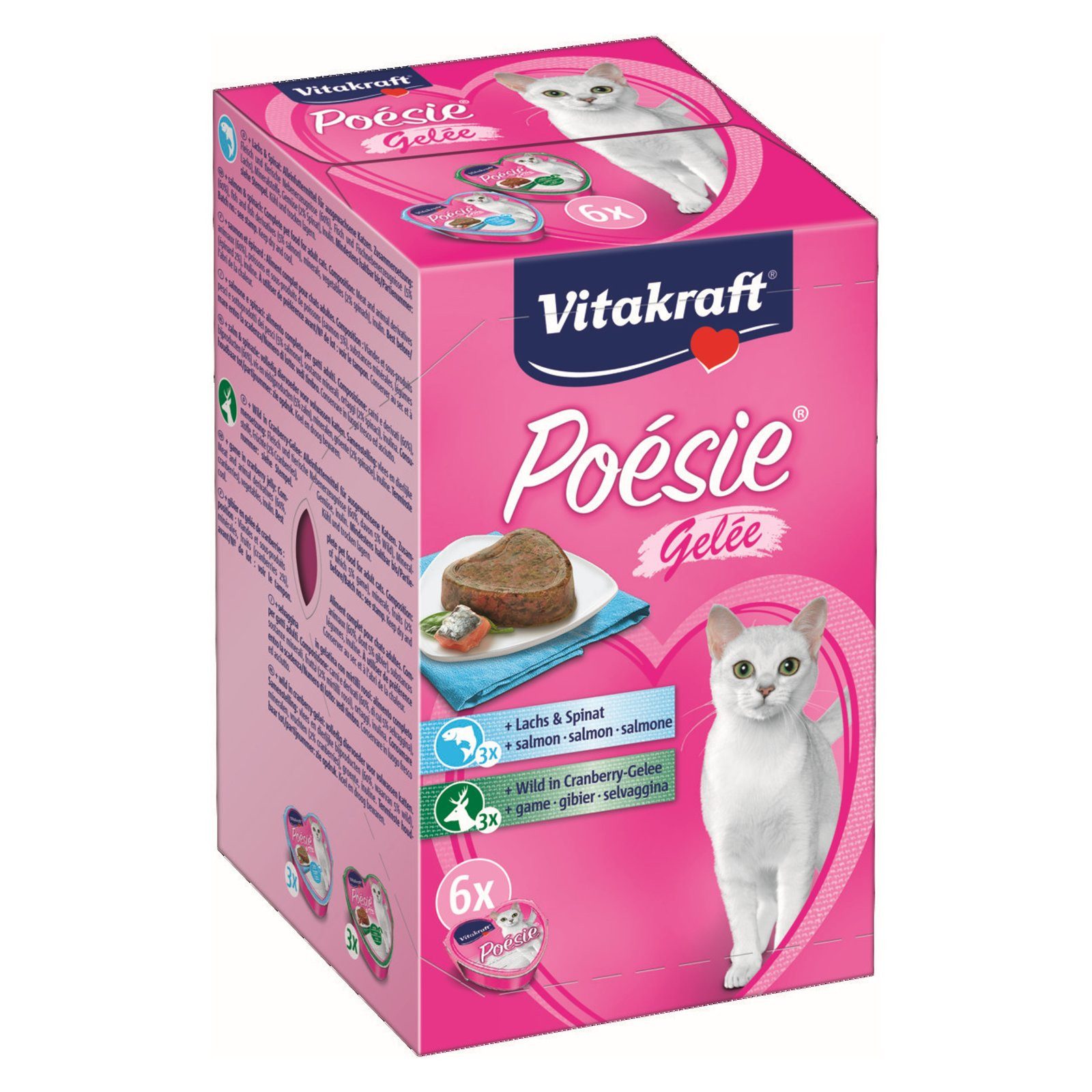 Vitakraft Katzenfutter Poesie Gelee, Multipack, 6